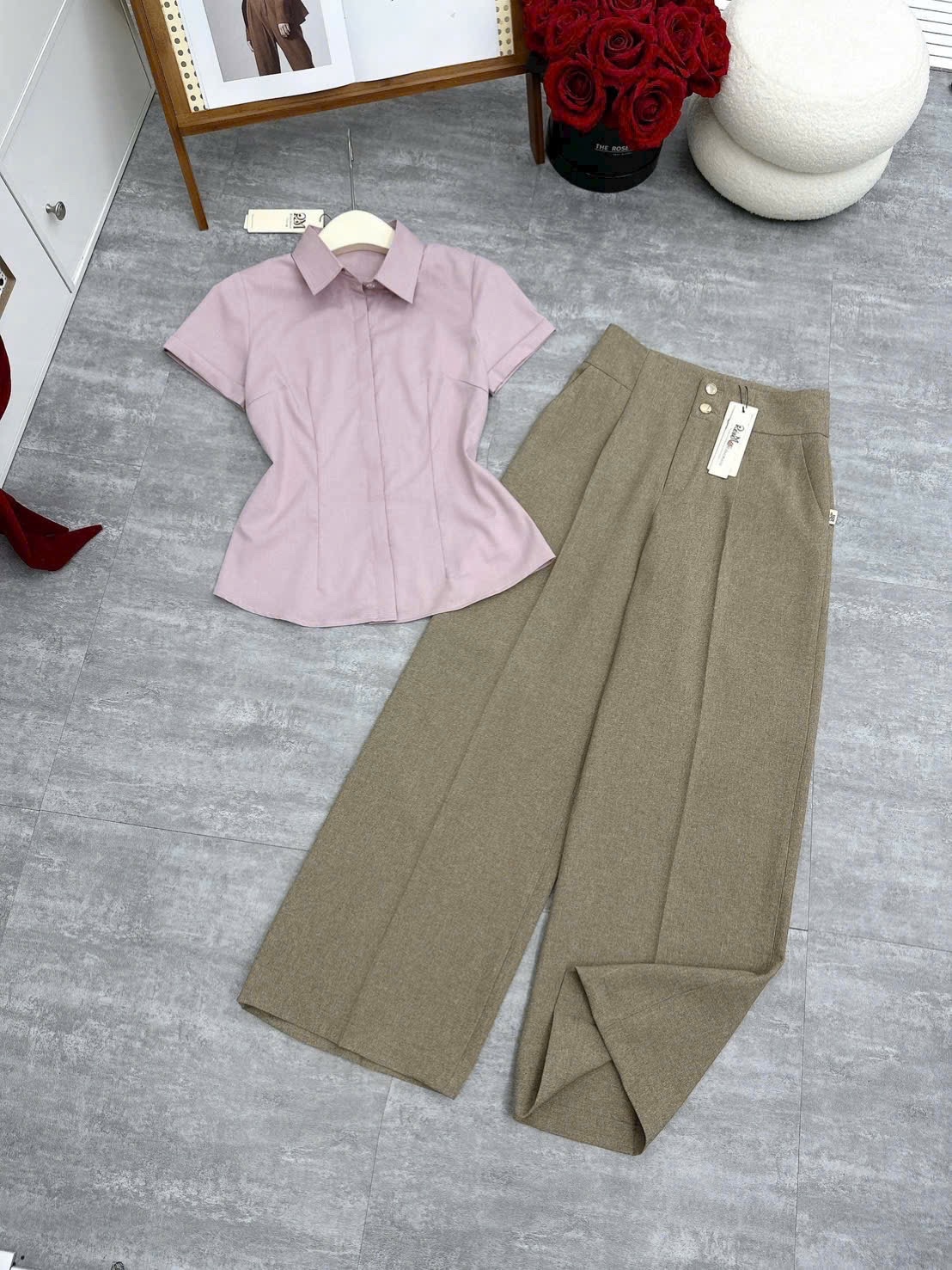 A441 Áo sơ mi cổ đức tay cộc