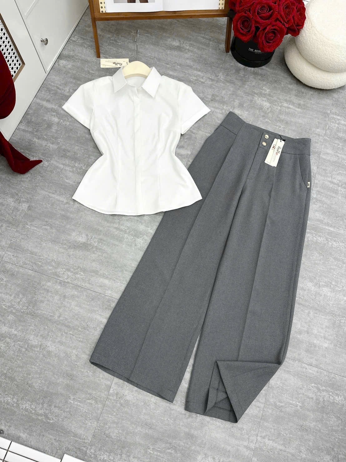 A441 Áo sơ mi cổ đức tay cộc
