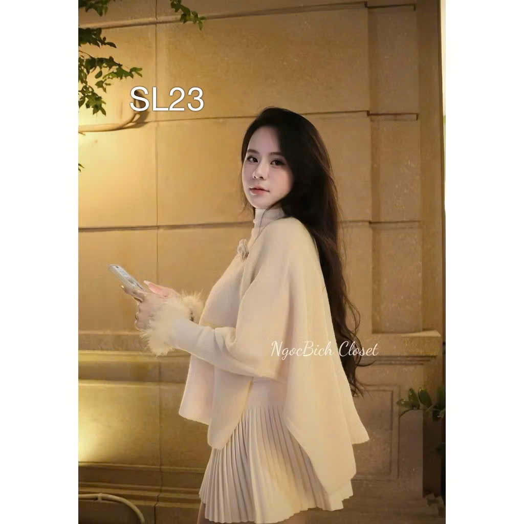 SL23 Set len hoa trà phối lông vũ