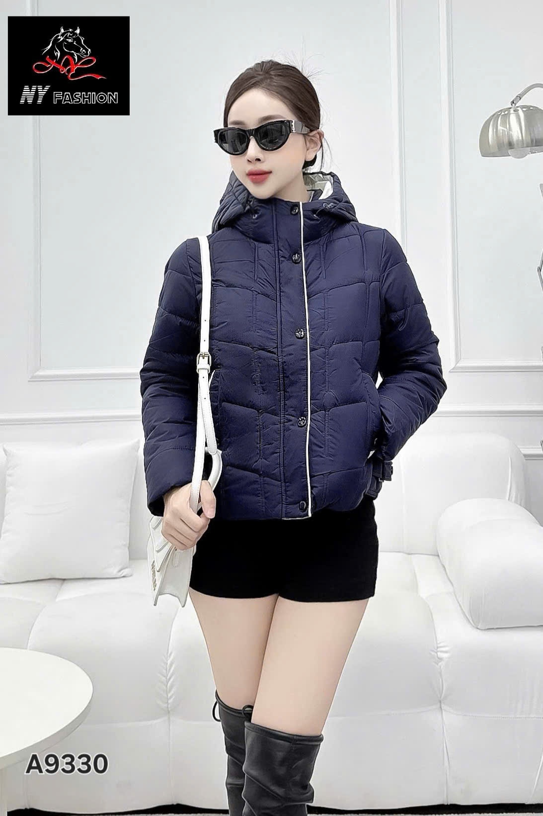 AP9330 áo phao mũ phối màu