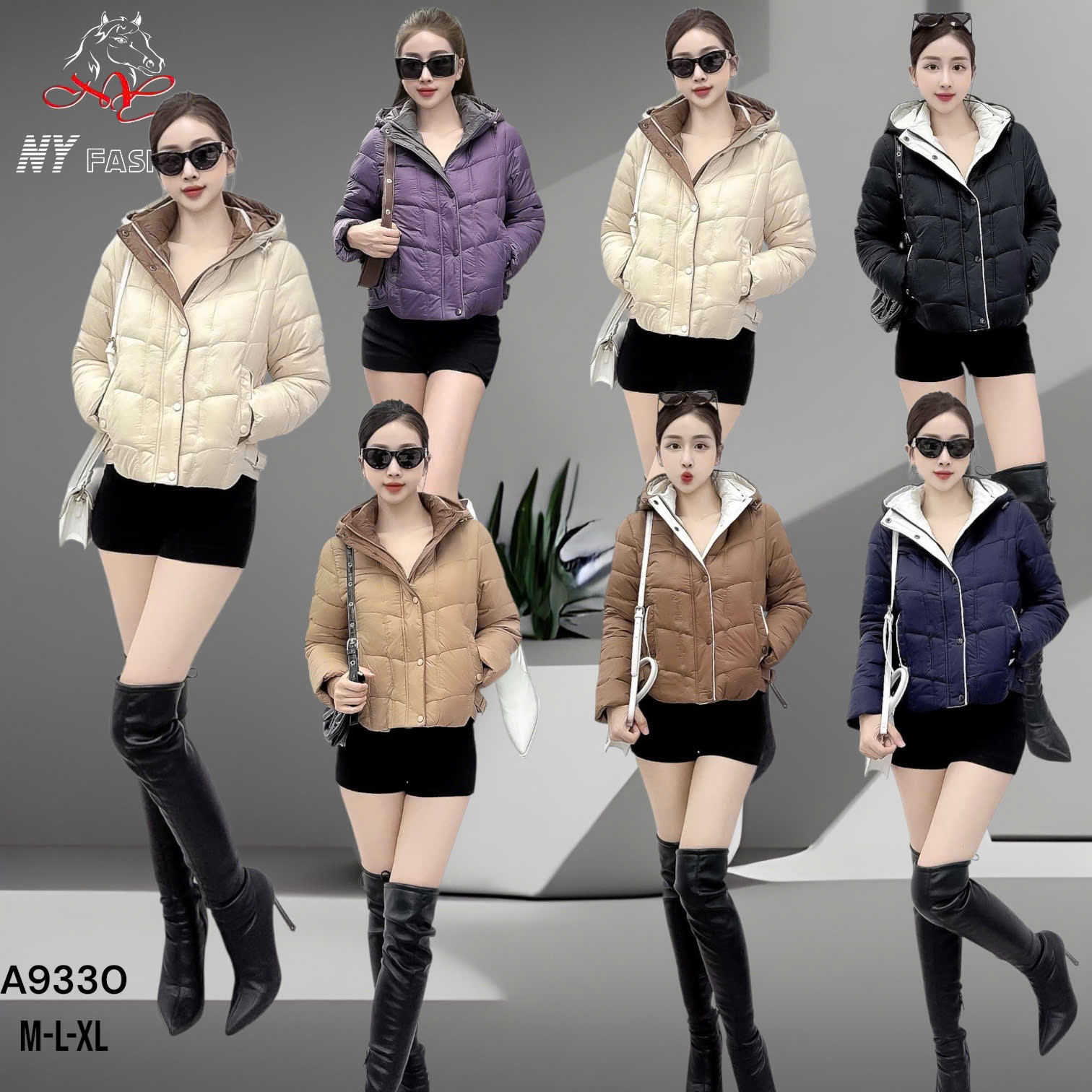 AP9330 áo phao mũ phối màu
