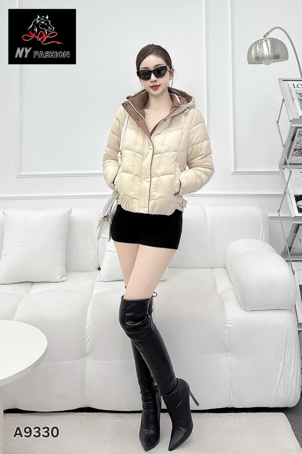 AP9330 áo phao mũ phối màu