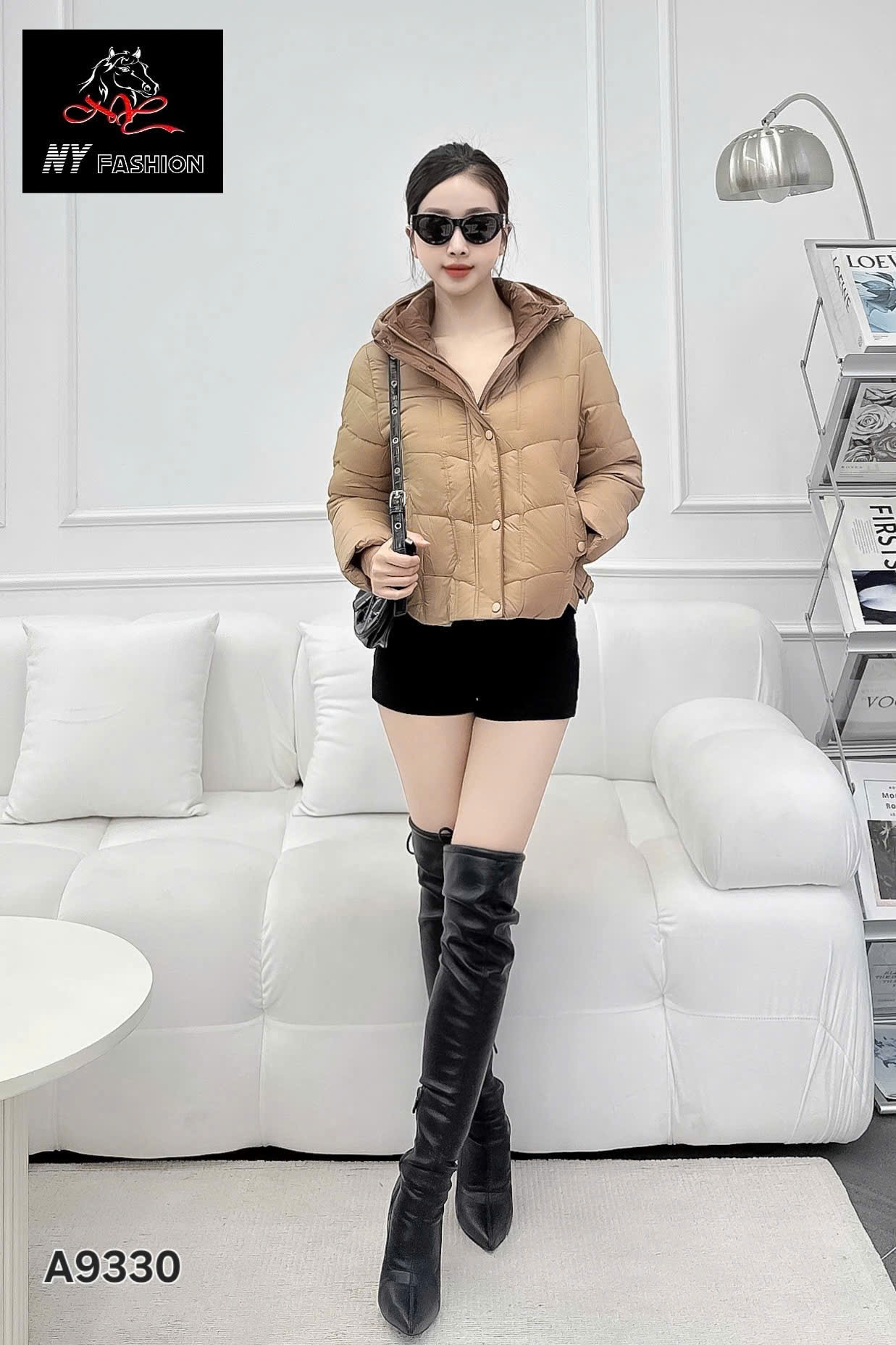 AP9330 áo phao mũ phối màu