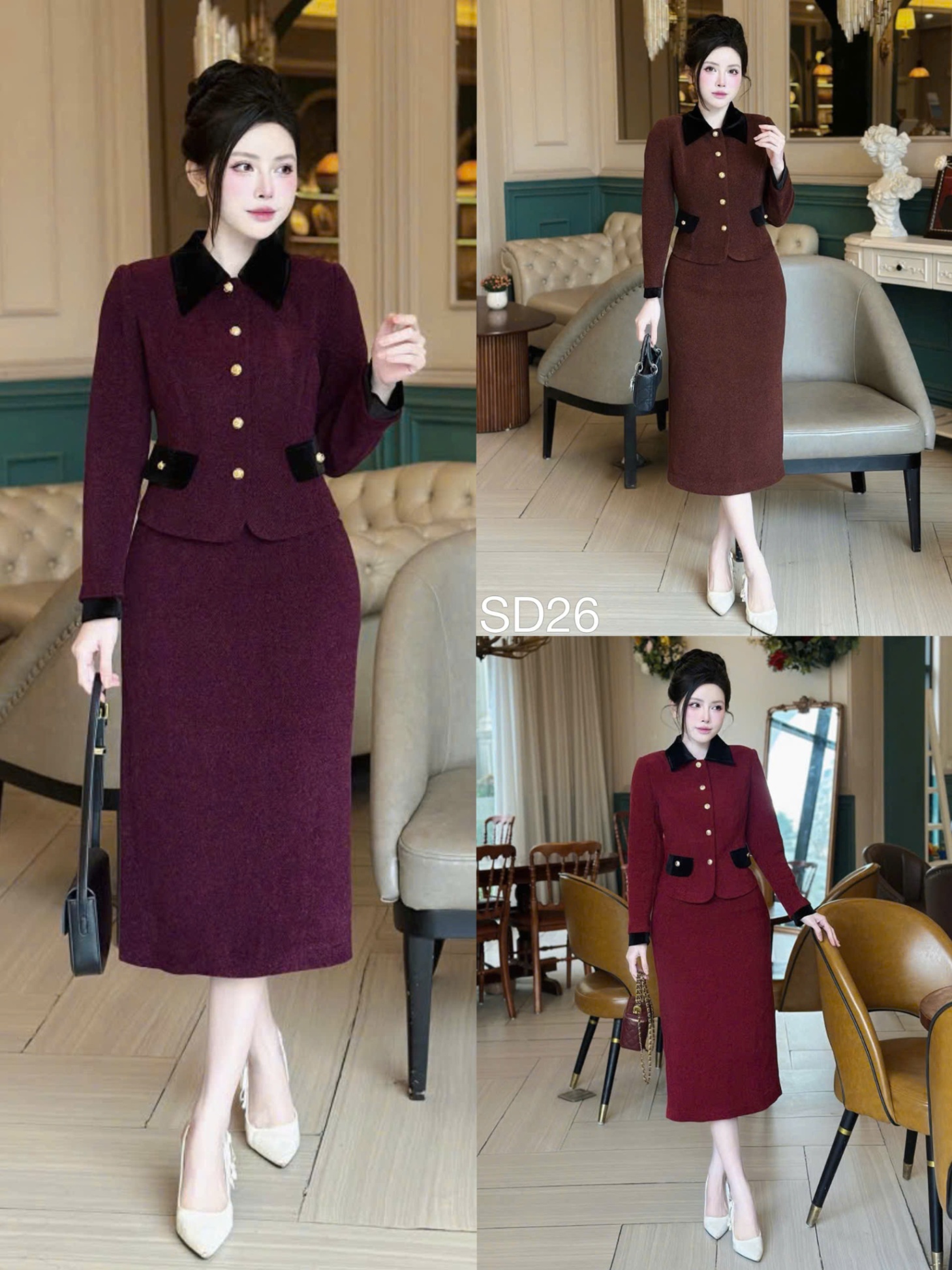 SD26 set dạ cổ phối