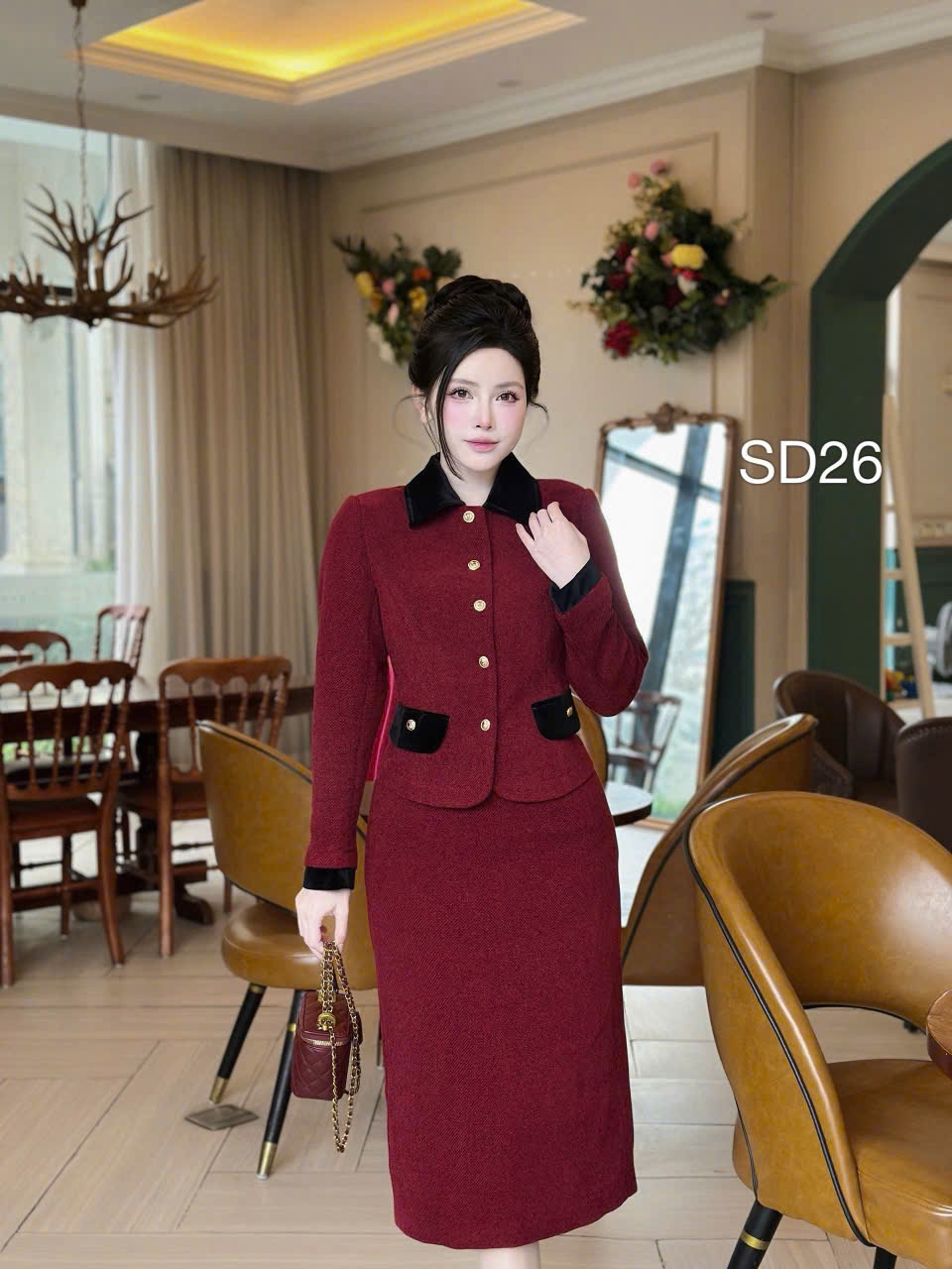 SD26 set dạ cổ phối