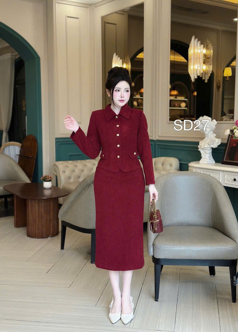 SD27 set dạ cổ trơn