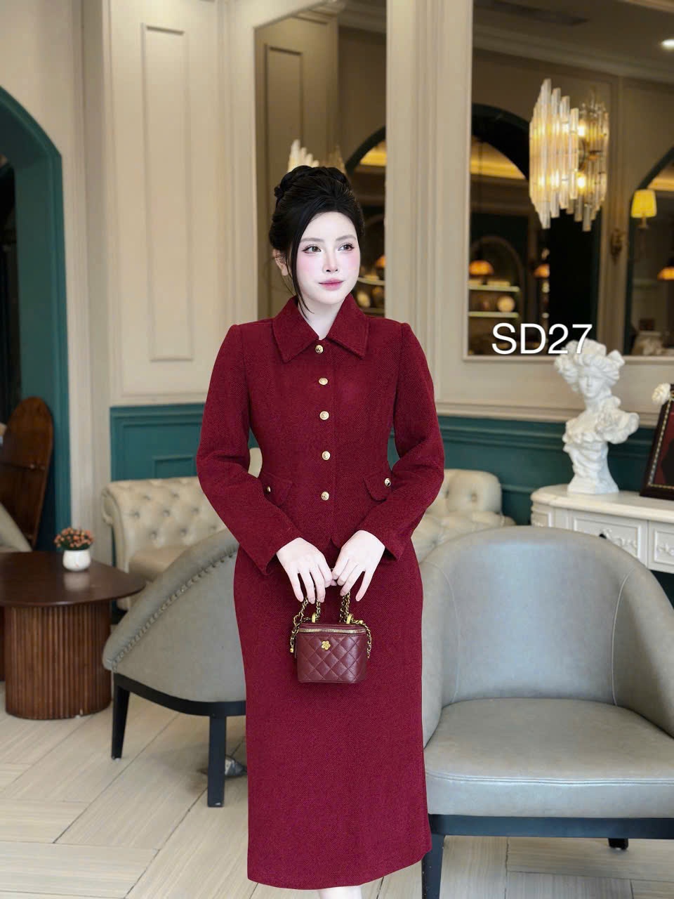 SD27 set dạ cổ trơn