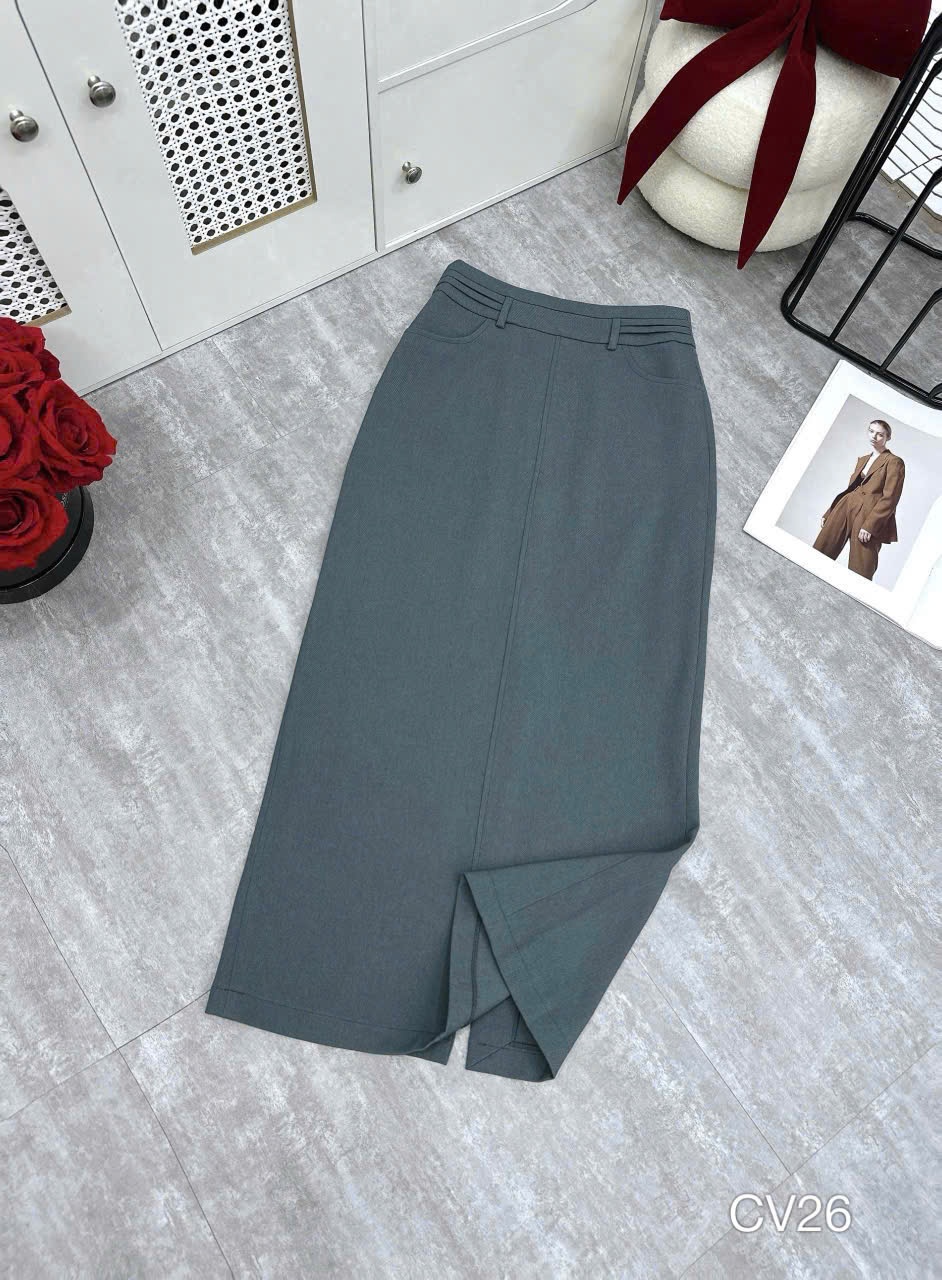 CV26 Chân váy cạp ly dài 87cm