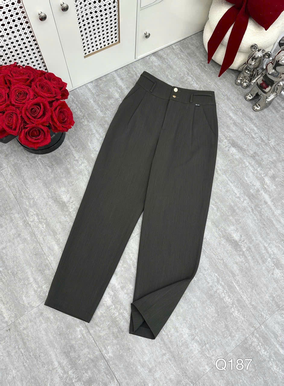 Q187 Quần baggy 2 cúc vàng
