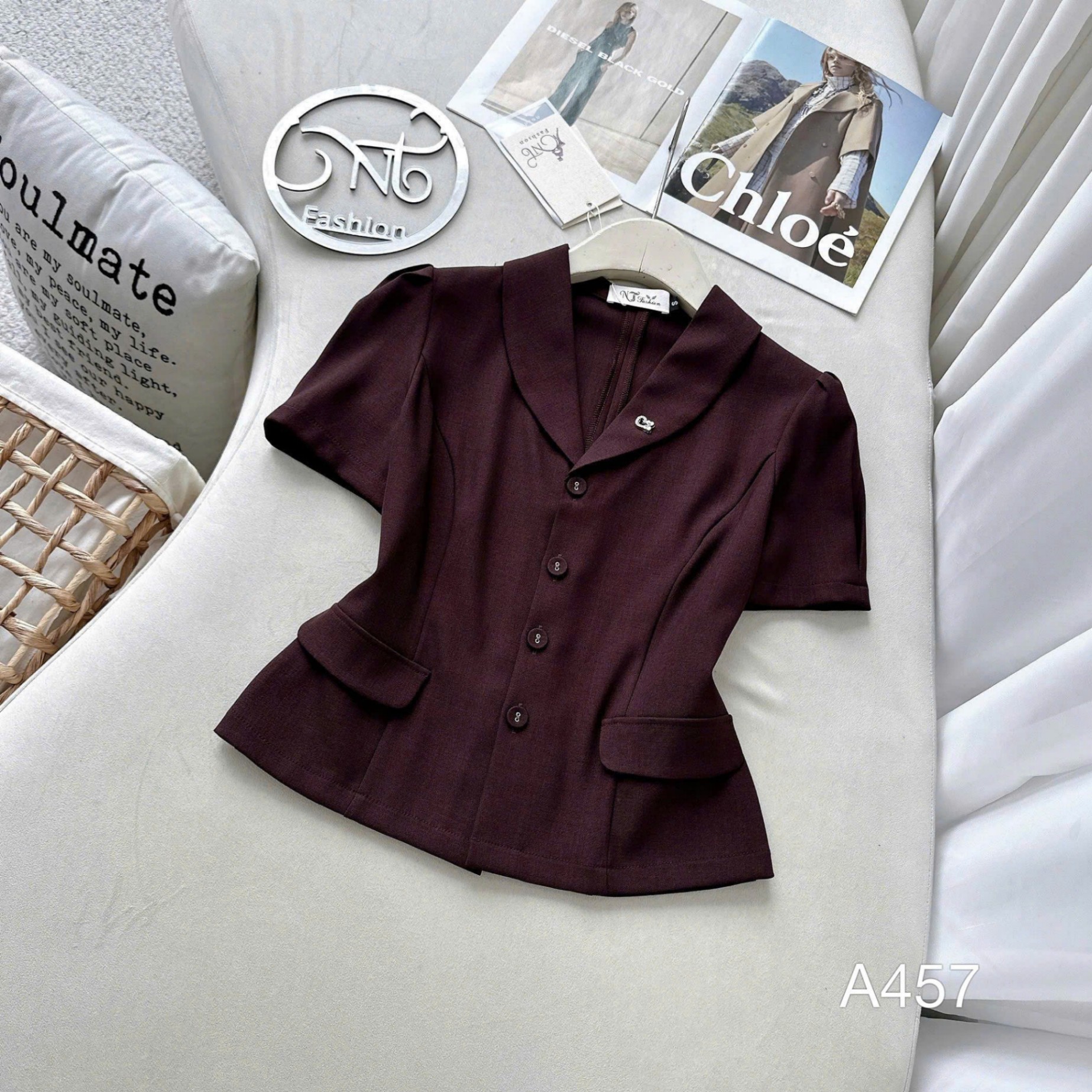 A457 Áo kí giả cổ sam