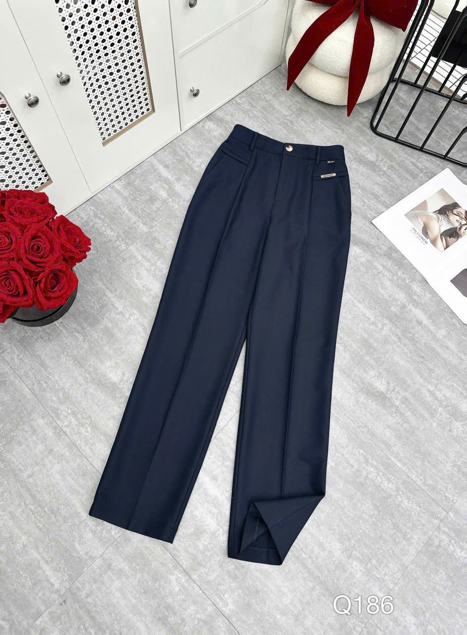 Q186 Quần baggy 1 cúc tag vàng