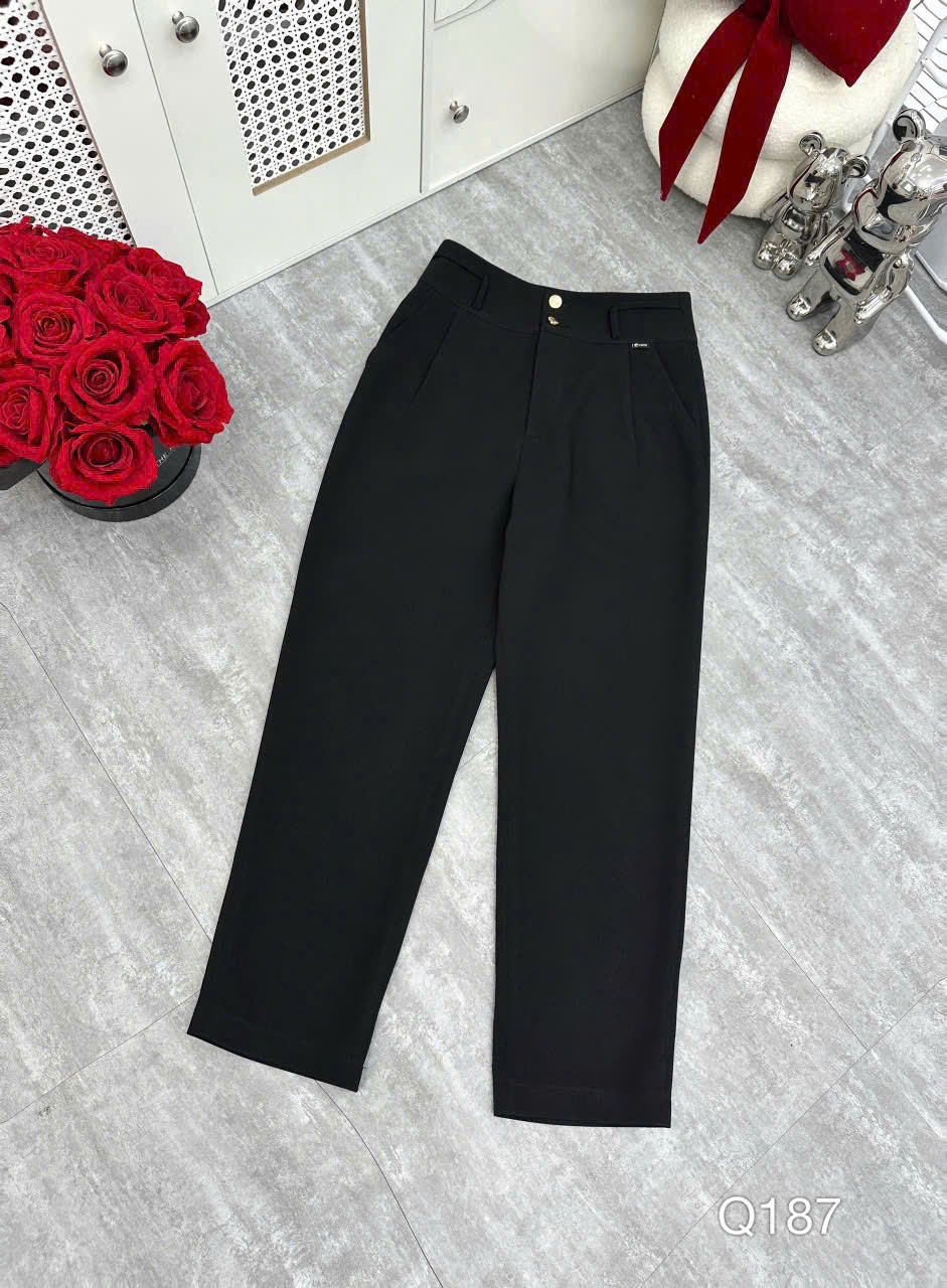 Q187 Quần baggy 2 cúc vàng
