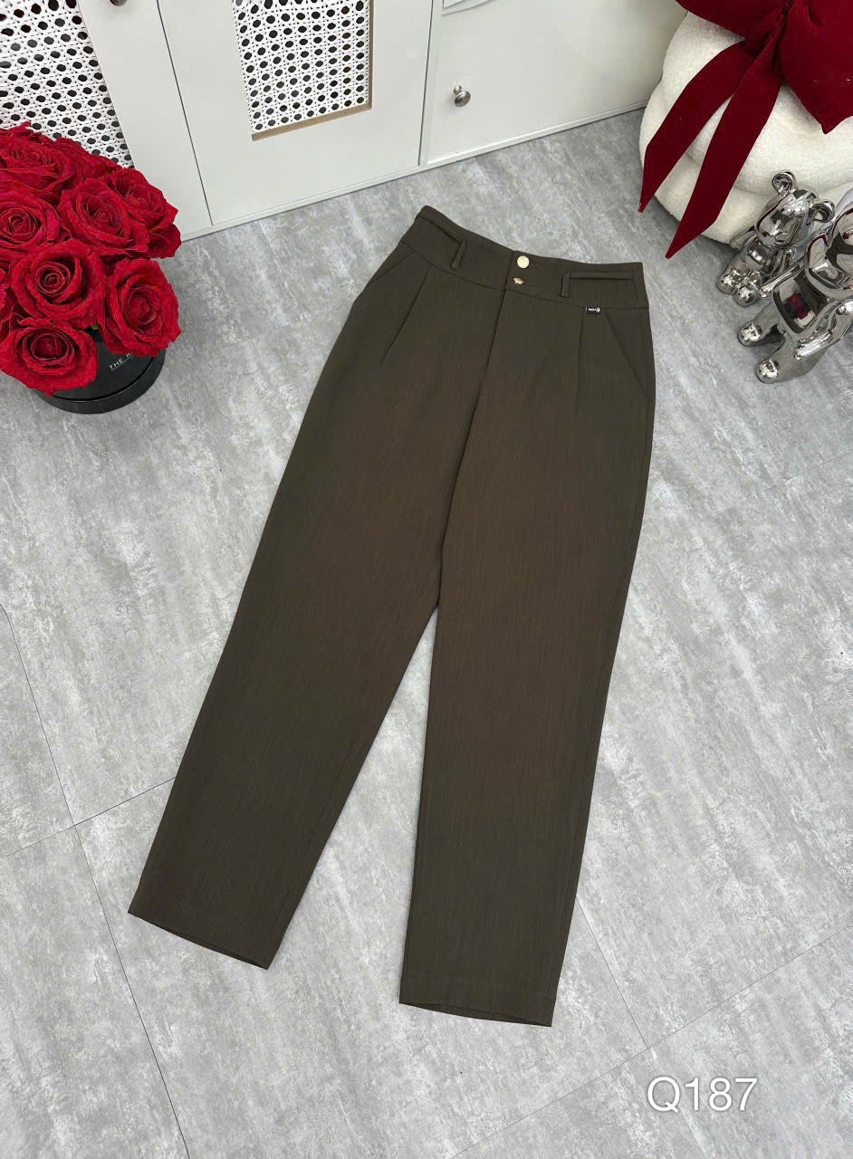 Q187 Quần baggy 2 cúc vàng
