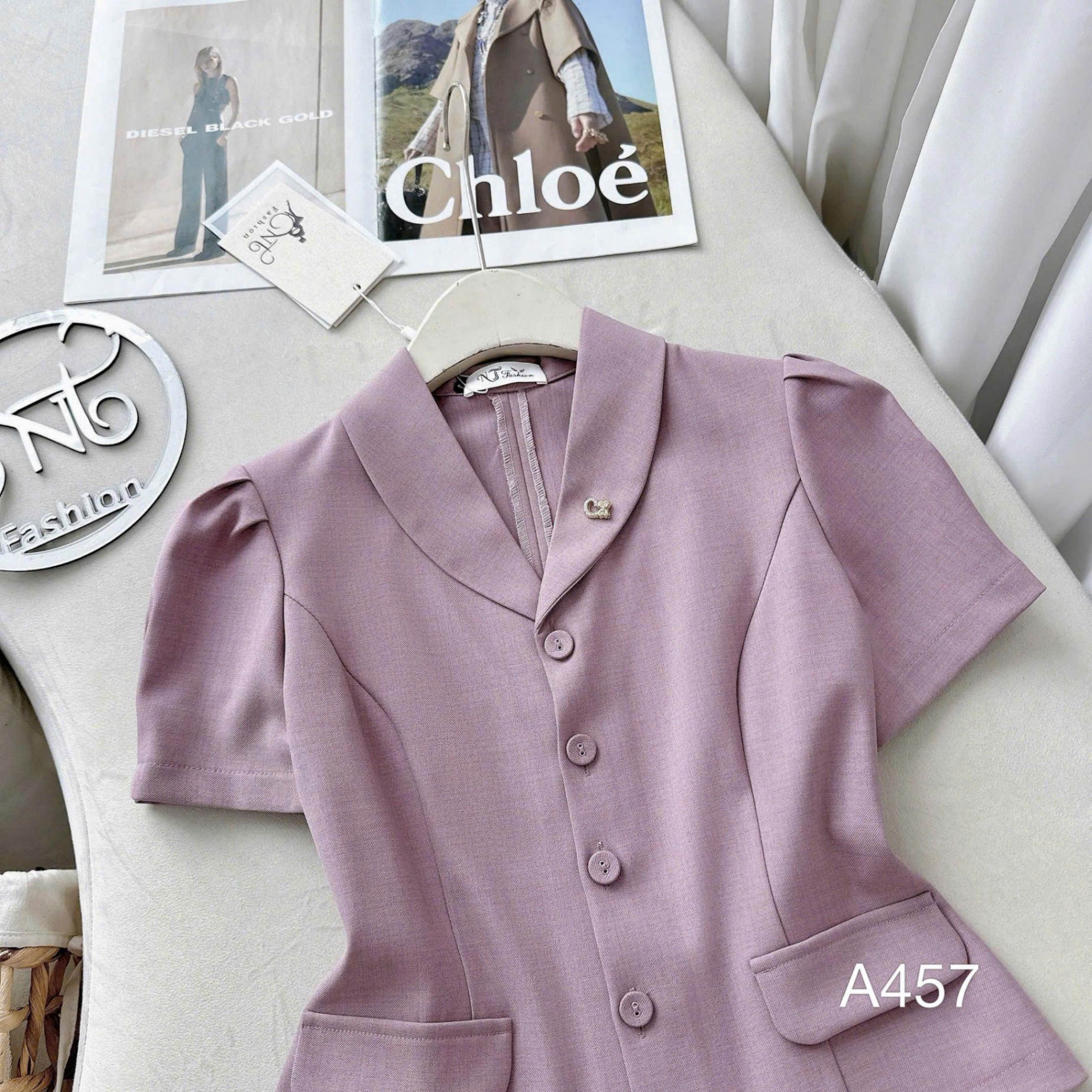 A457 Áo kí giả cổ sam