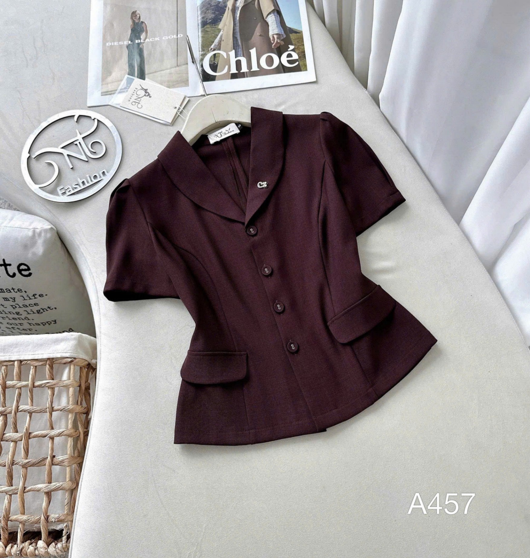 A457 Áo kí giả cổ sam
