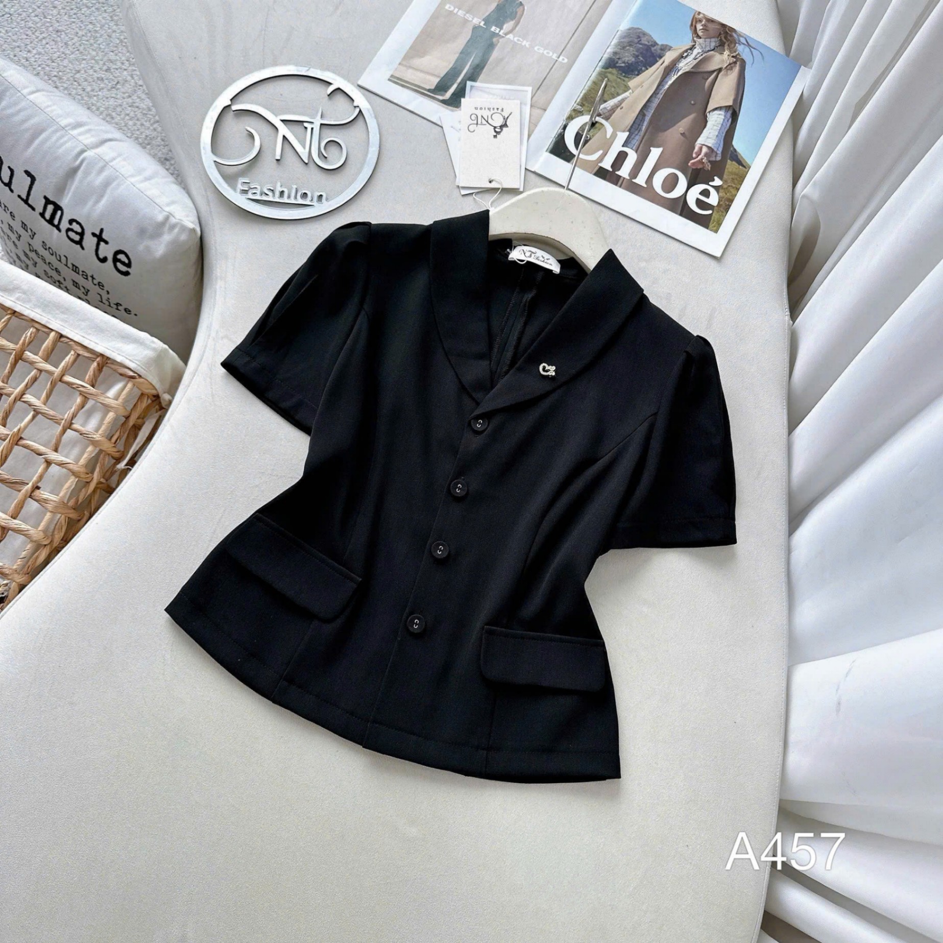 A457 Áo kí giả cổ sam