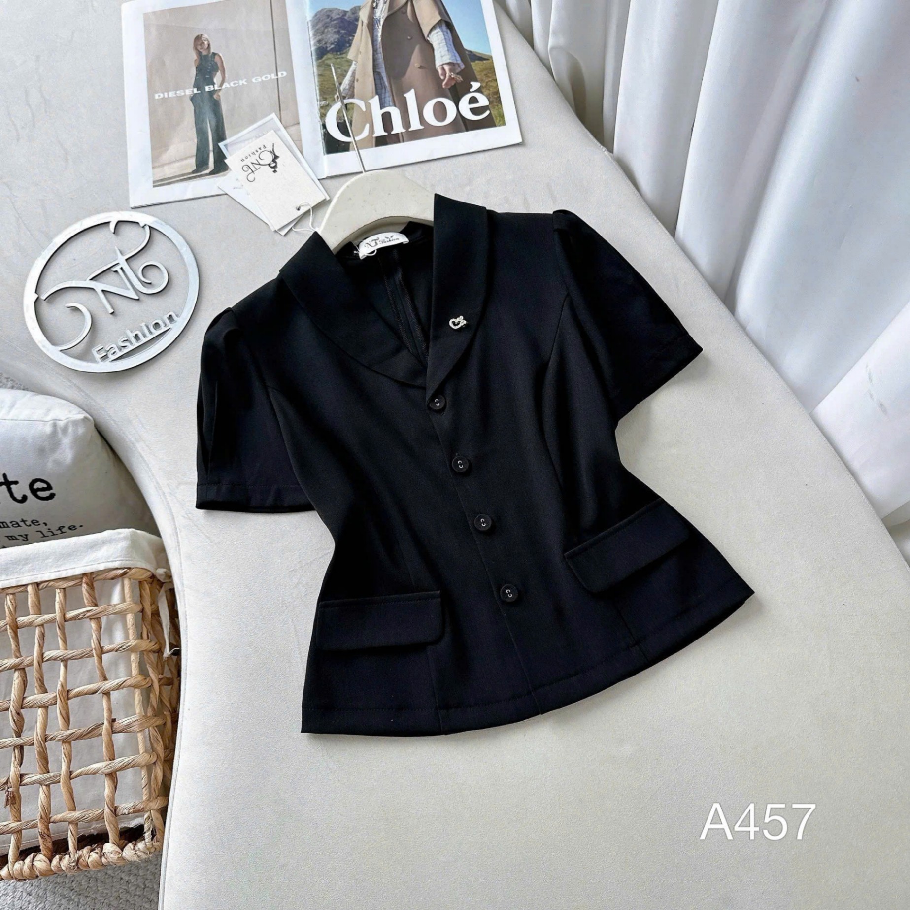 A457 Áo kí giả cổ sam
