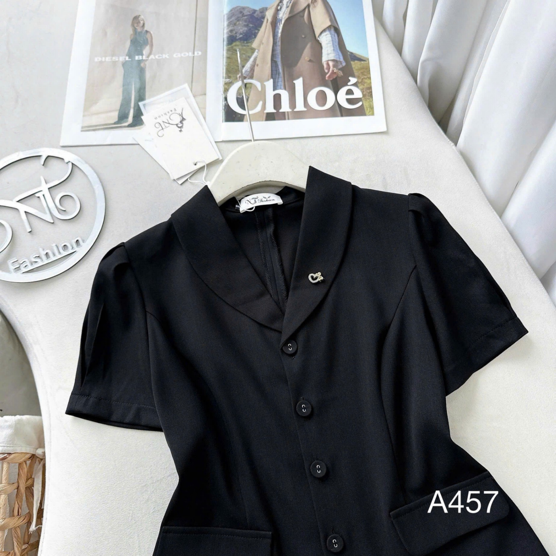 A457 Áo kí giả cổ sam
