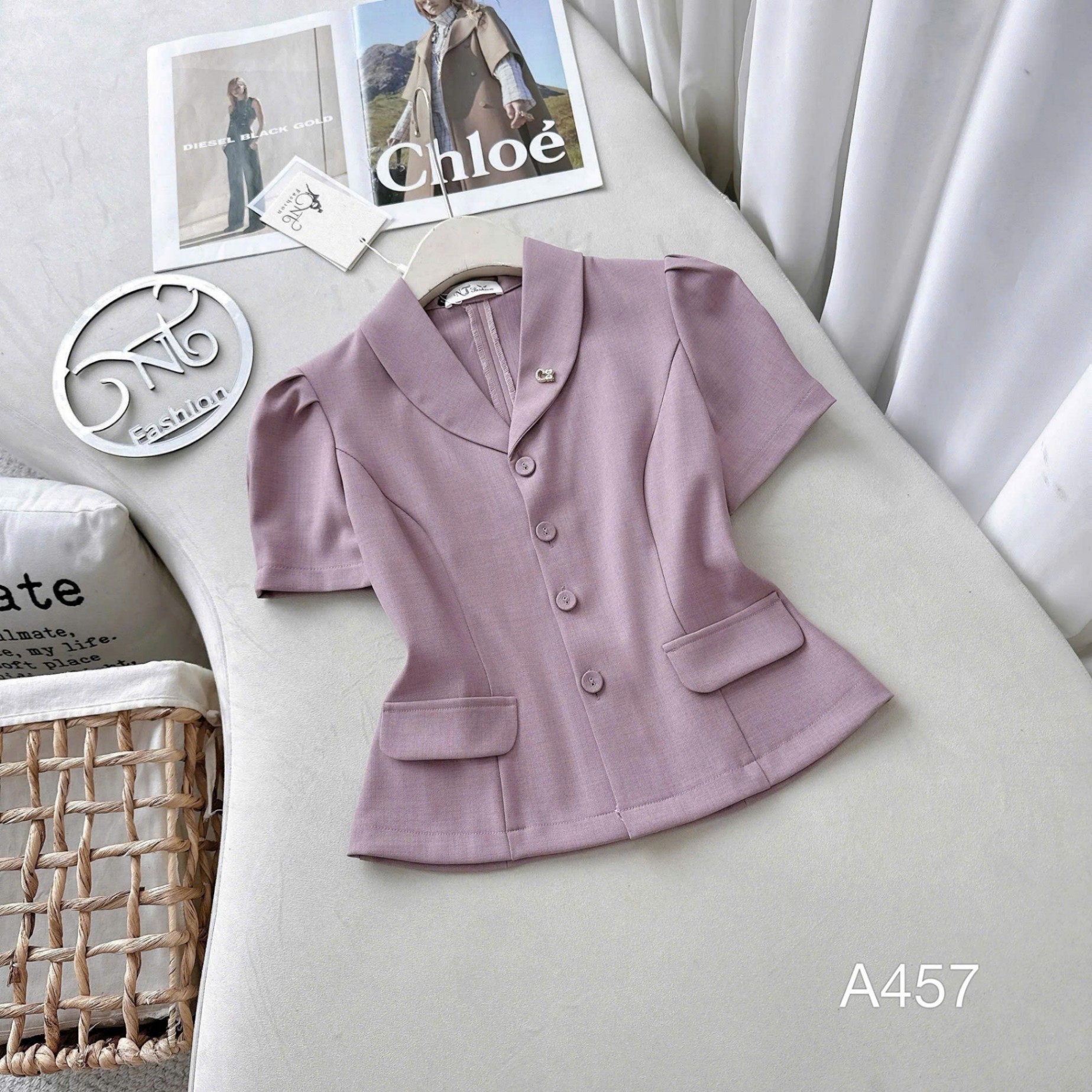 A457 Áo kí giả cổ sam