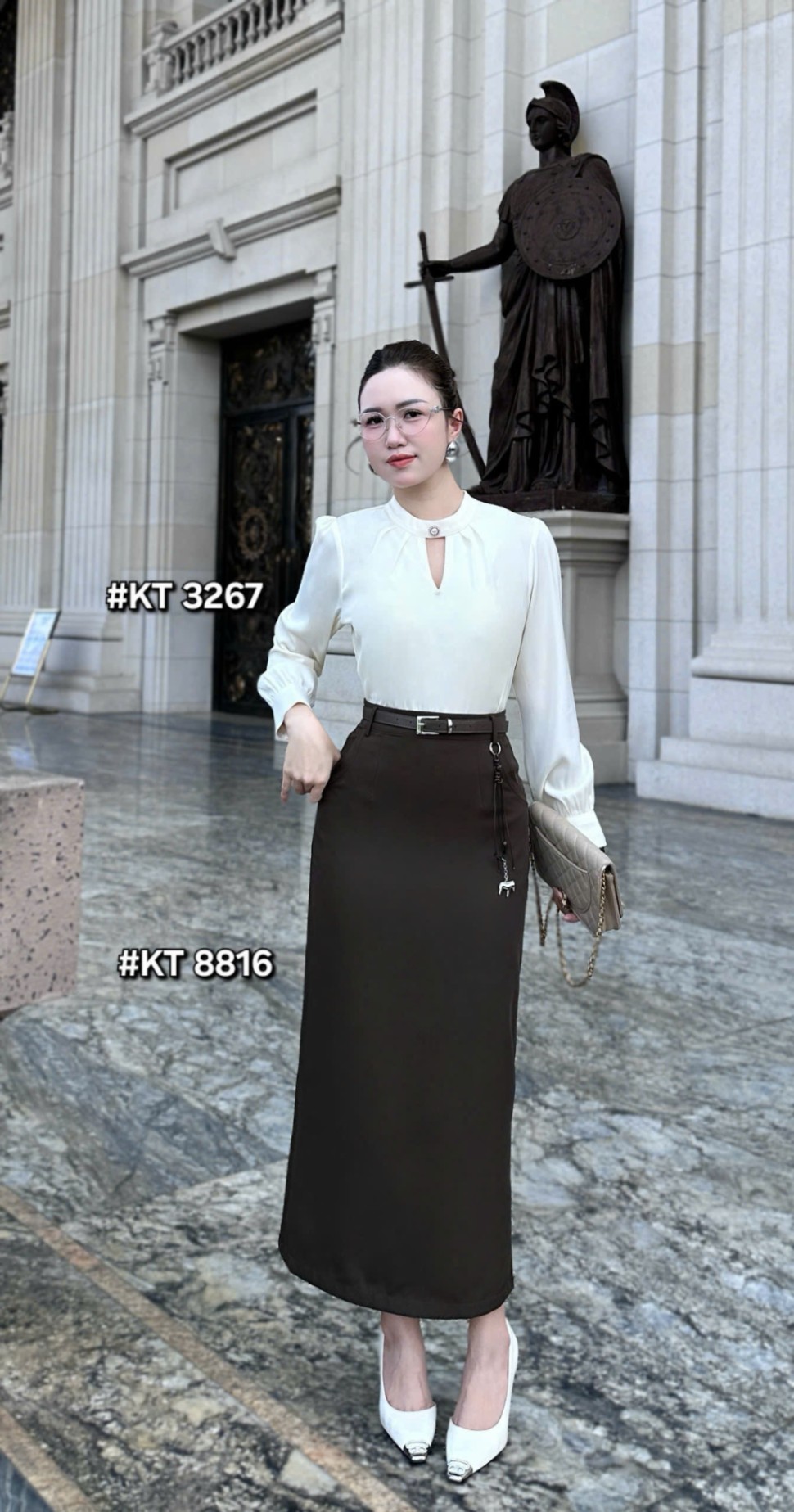 CV8816 Chân váy xuông dài 90cm tag ngựa