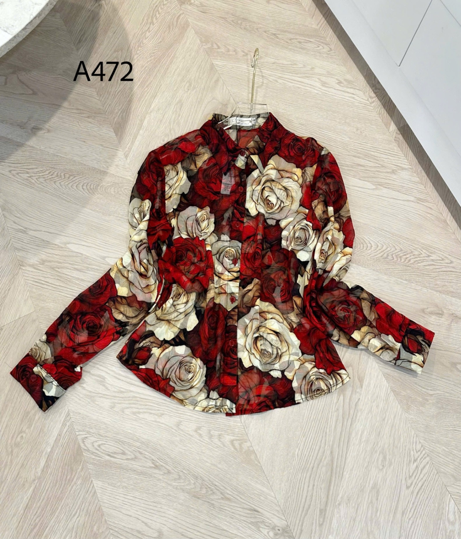 A472 Áo sơ mi hoa tay dài