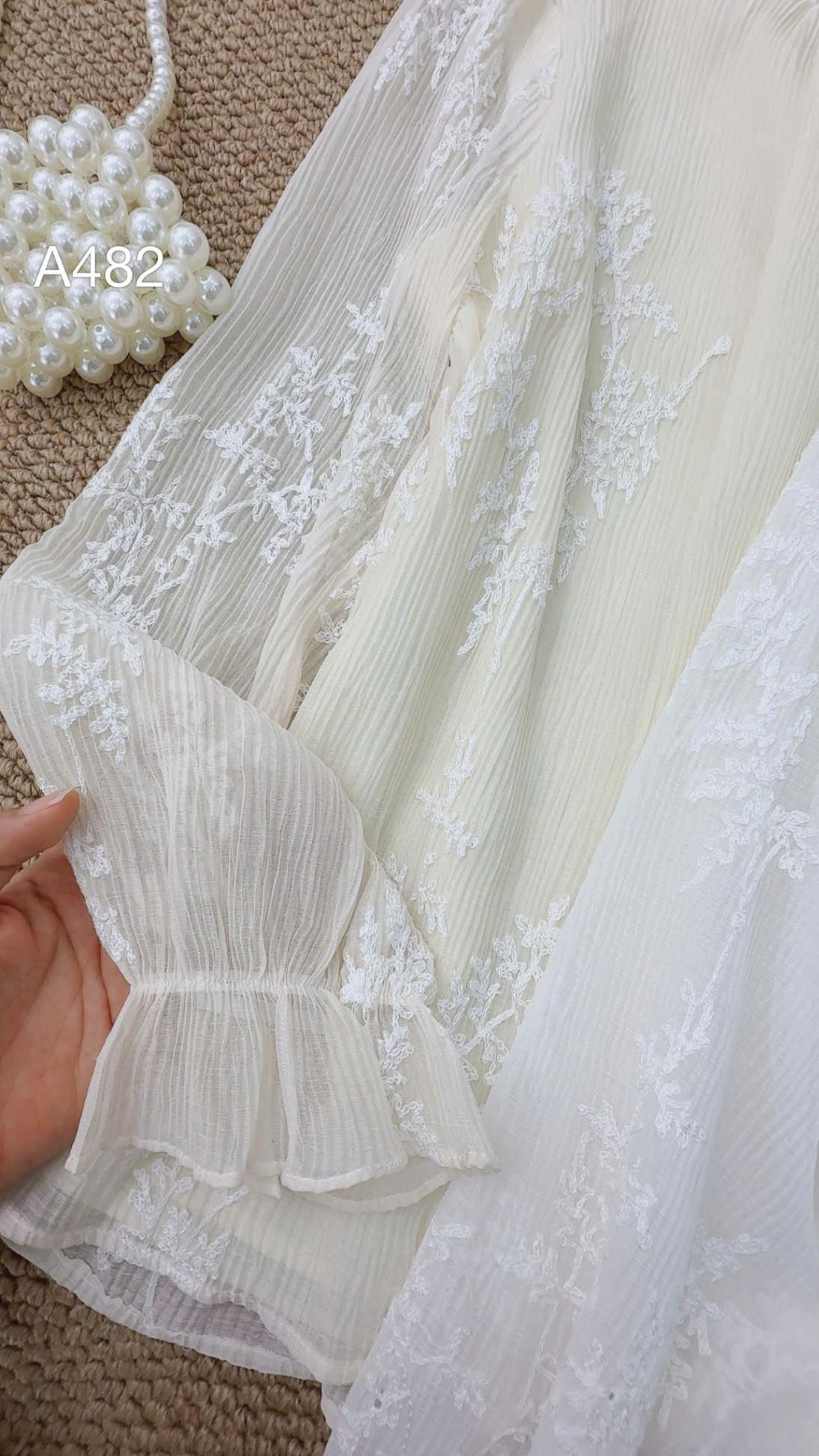 A482 áo cổ bèo 2 lớp
