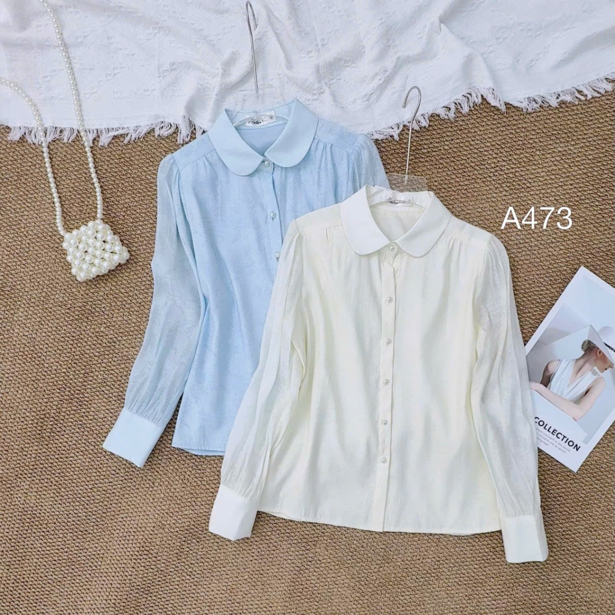 A473 áo cổ sen cúc ngọc