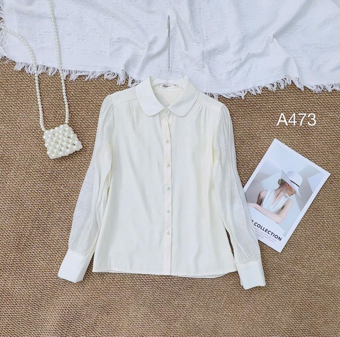 A473 áo cổ sen cúc ngọc