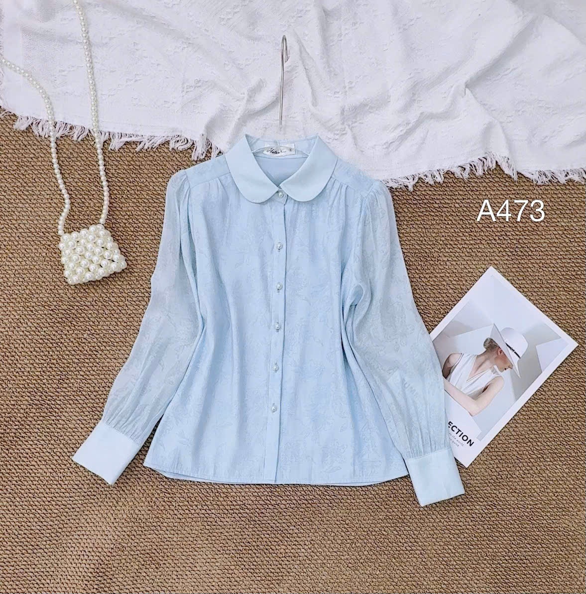 A473 áo cổ sen cúc ngọc