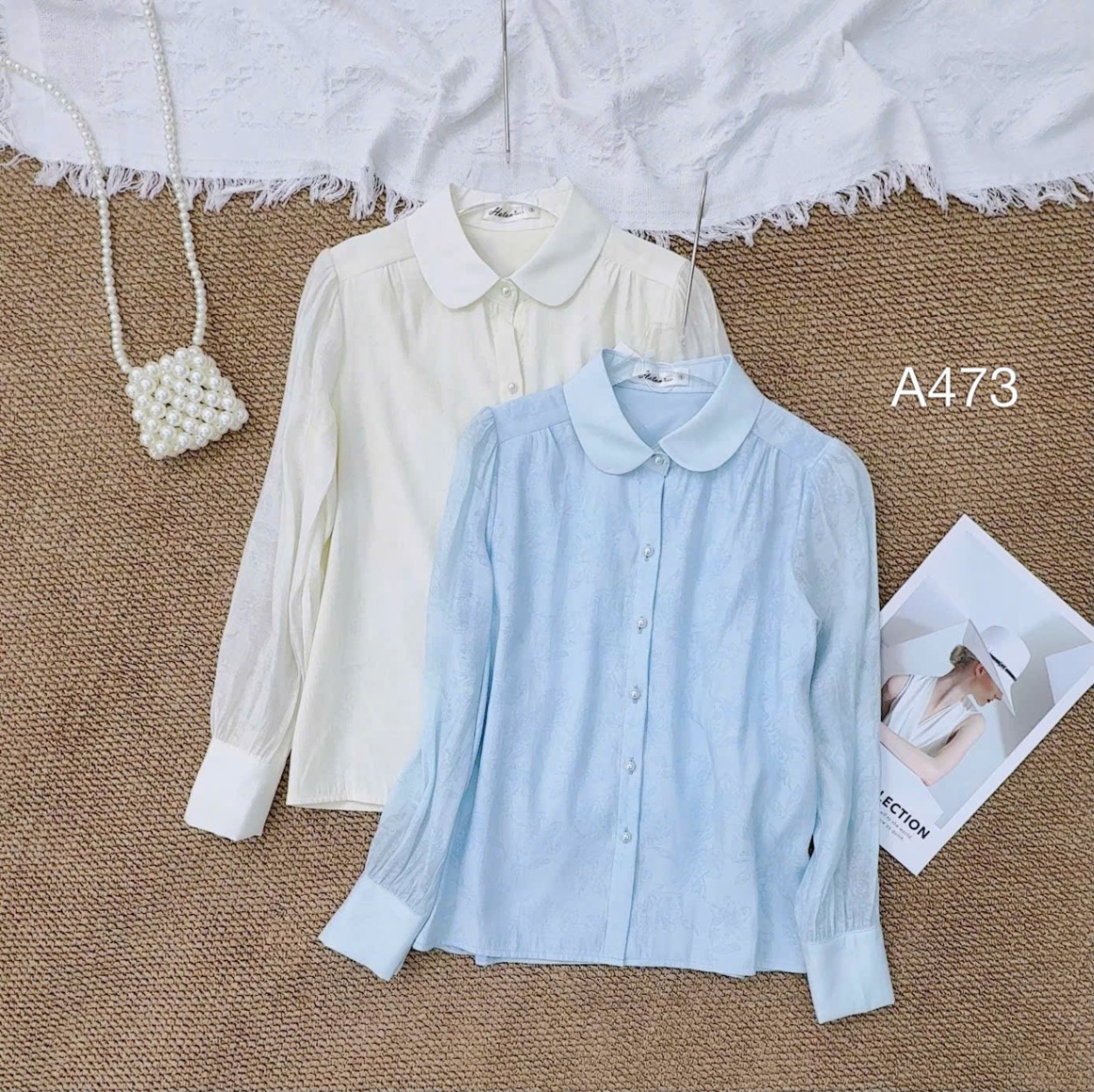 A473 áo cổ sen cúc ngọc
