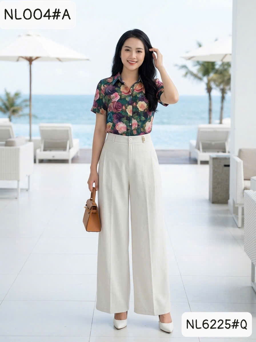 A004 Áo sơ mi hoa cộc tay