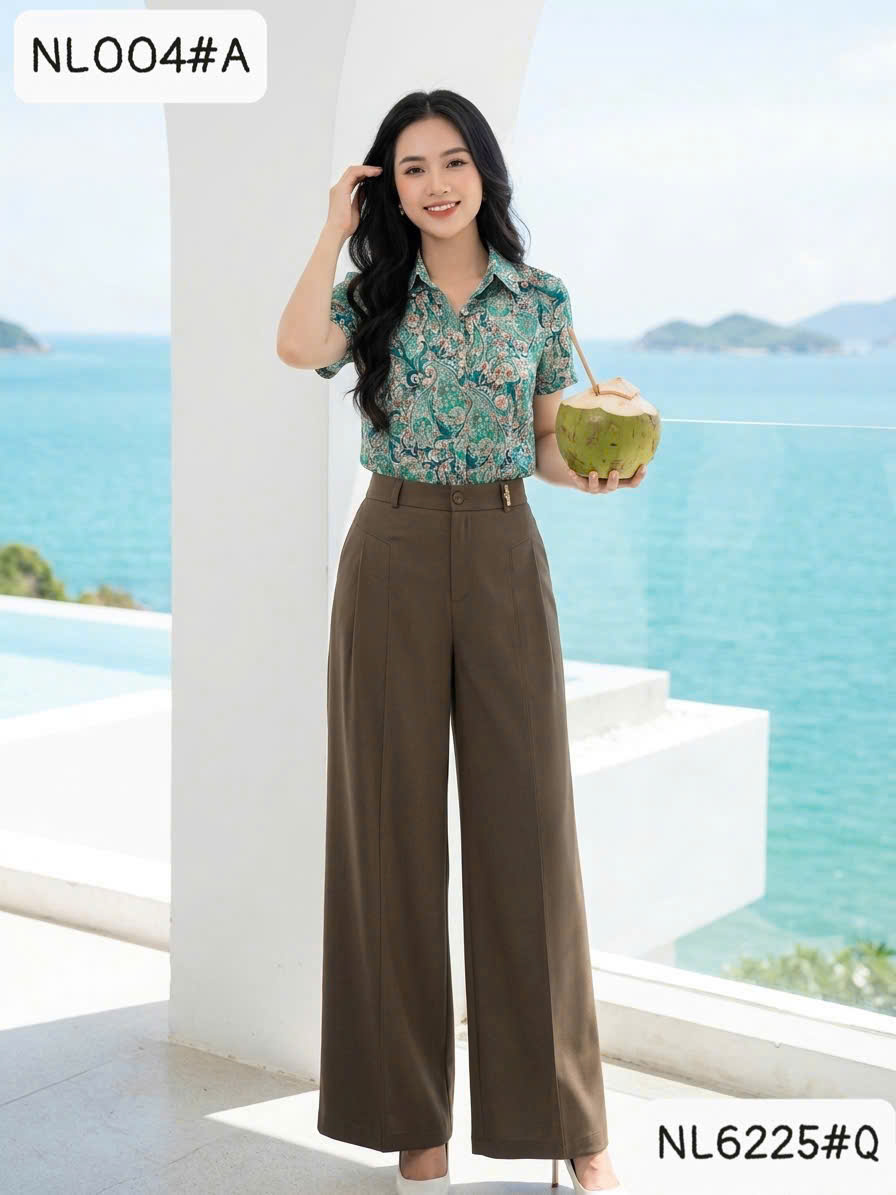 A004 Áo sơ mi hoa cộc tay