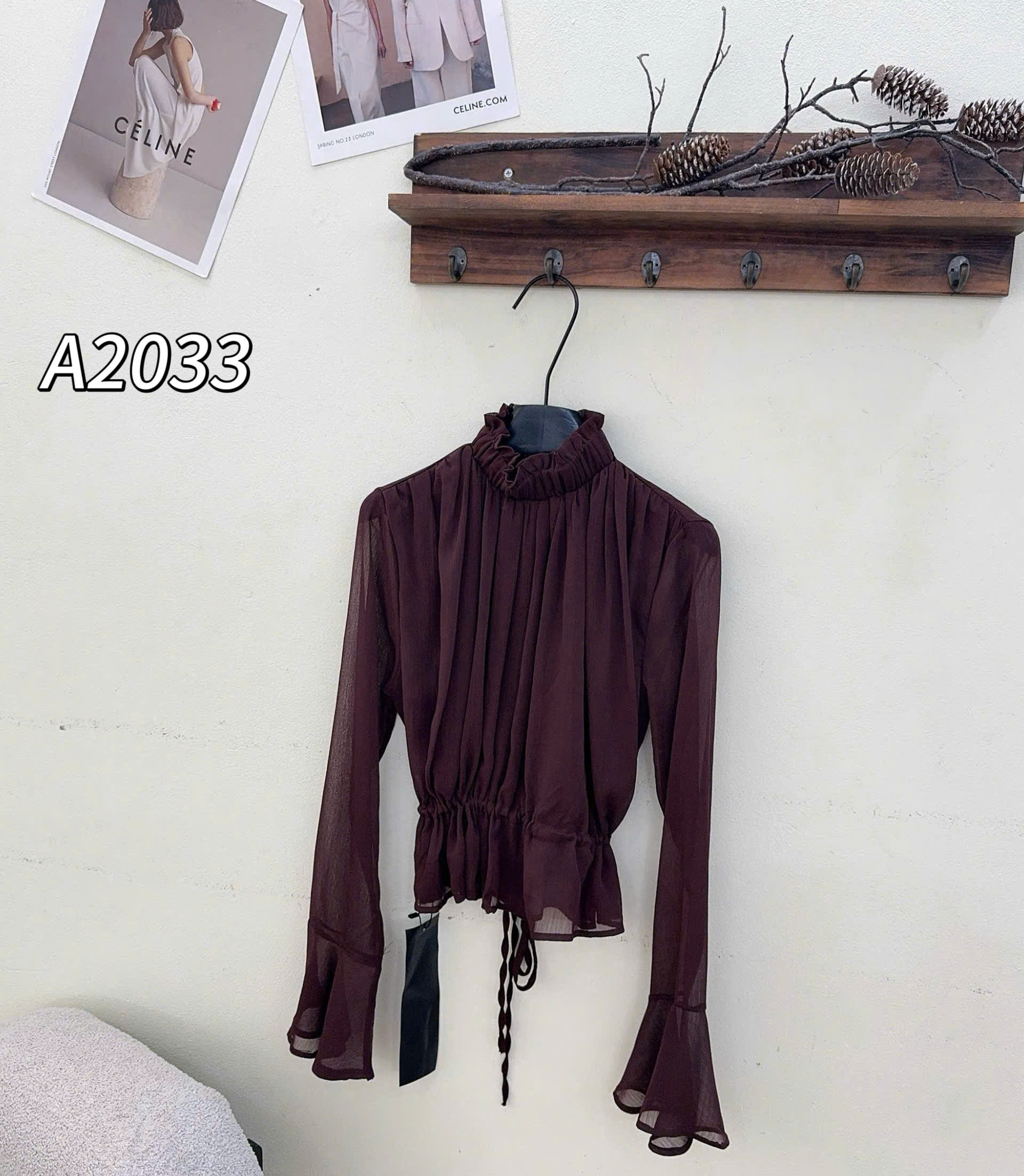 A2033 áo QC buộc eo