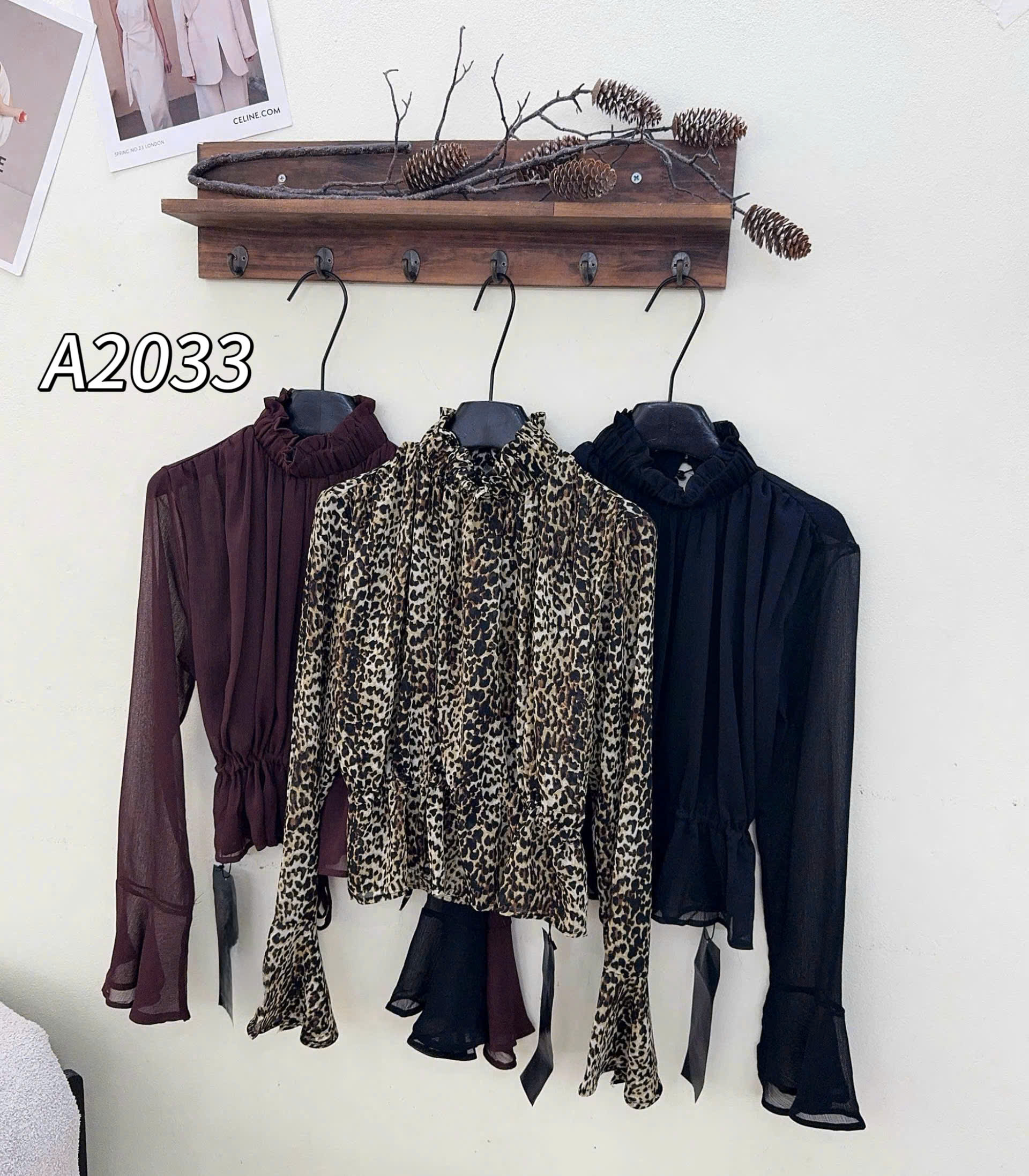 A2033 áo QC buộc eo