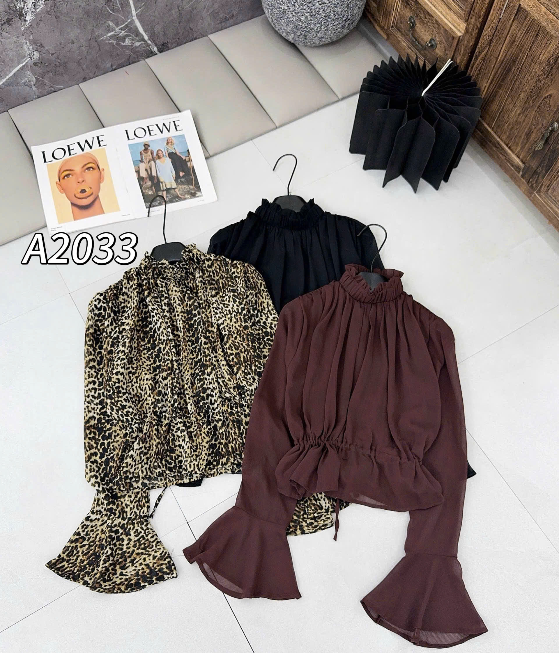 A2033 áo QC buộc eo