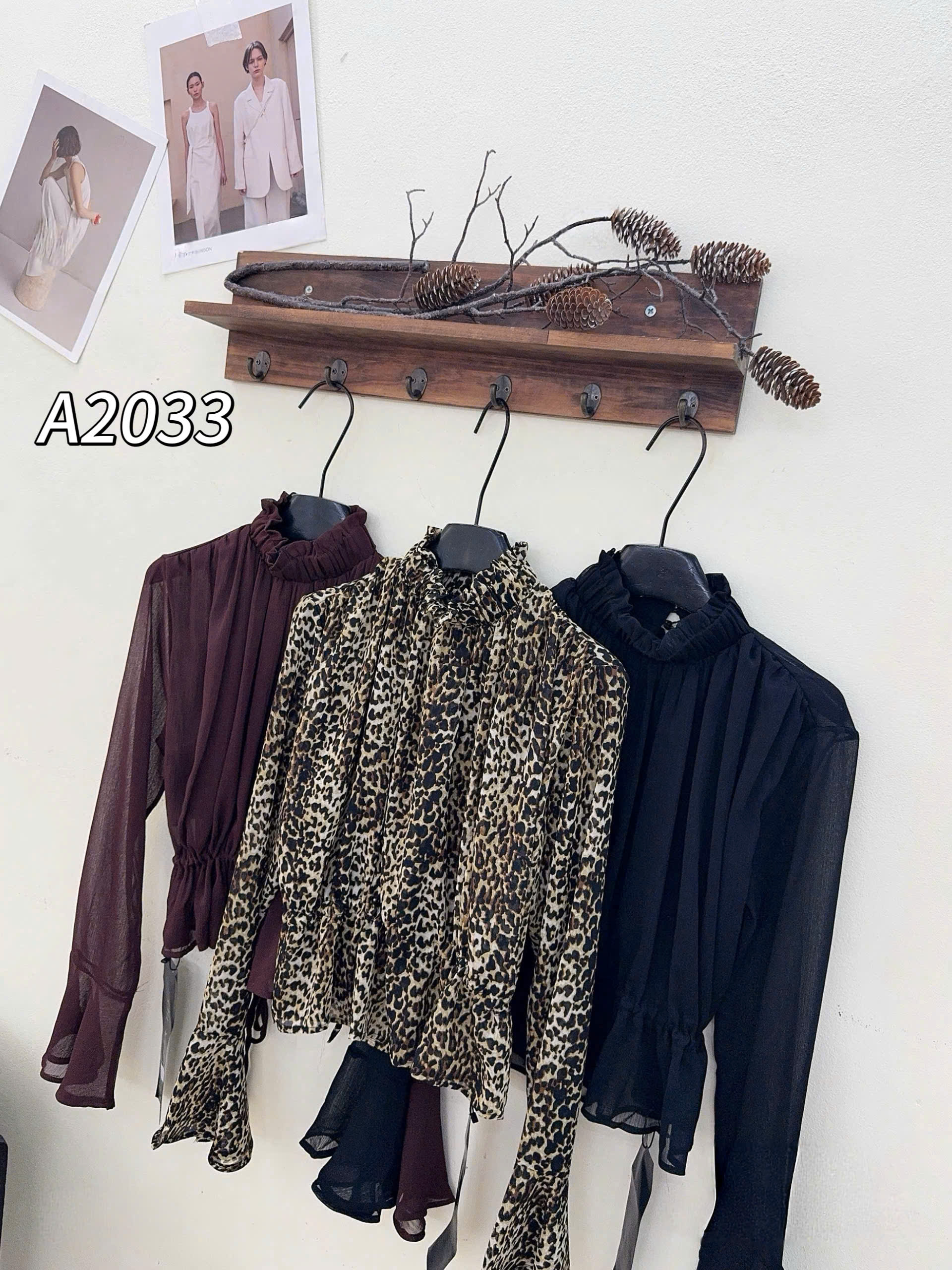 A2033 áo QC buộc eo