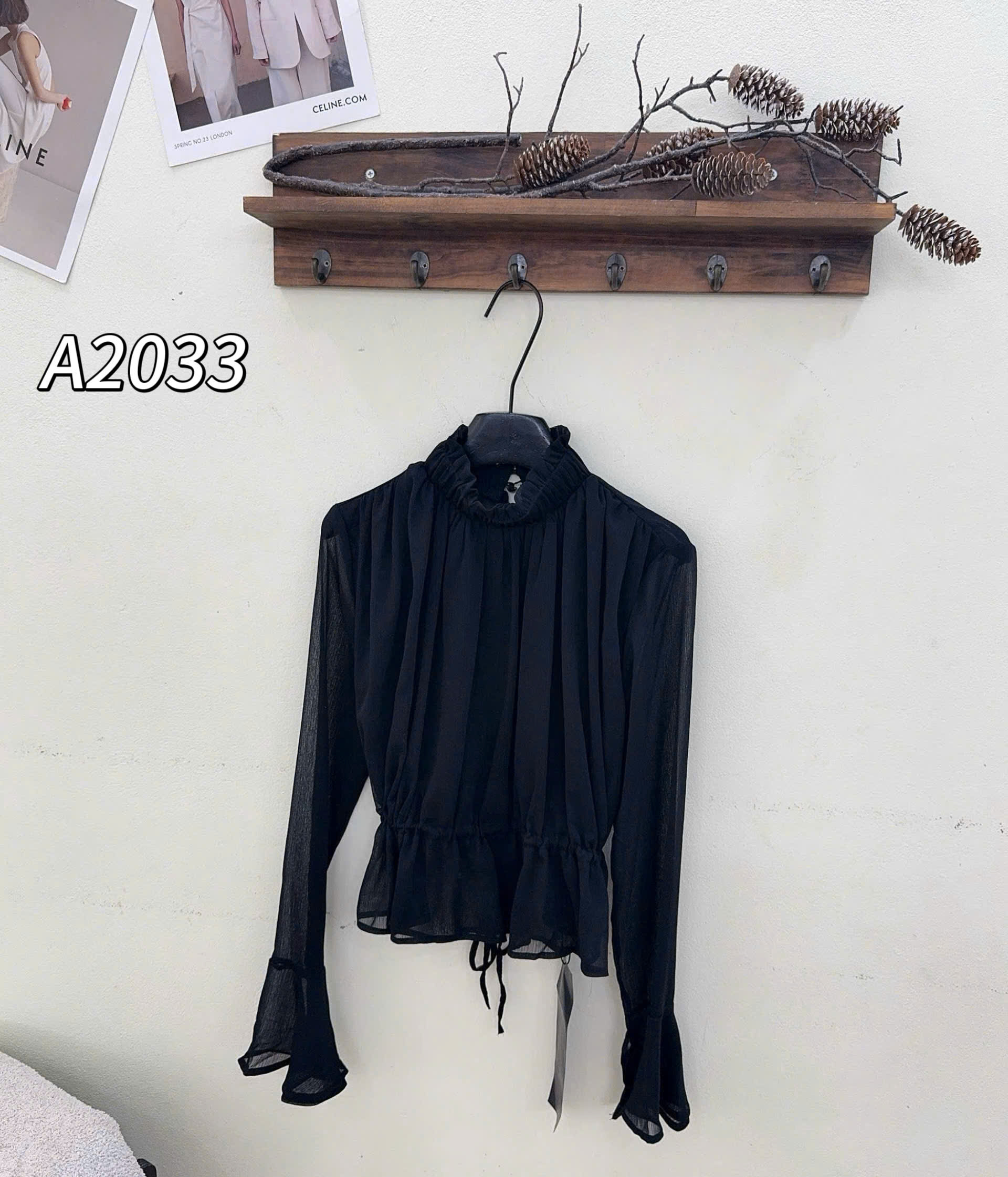 A2033 áo QC buộc eo