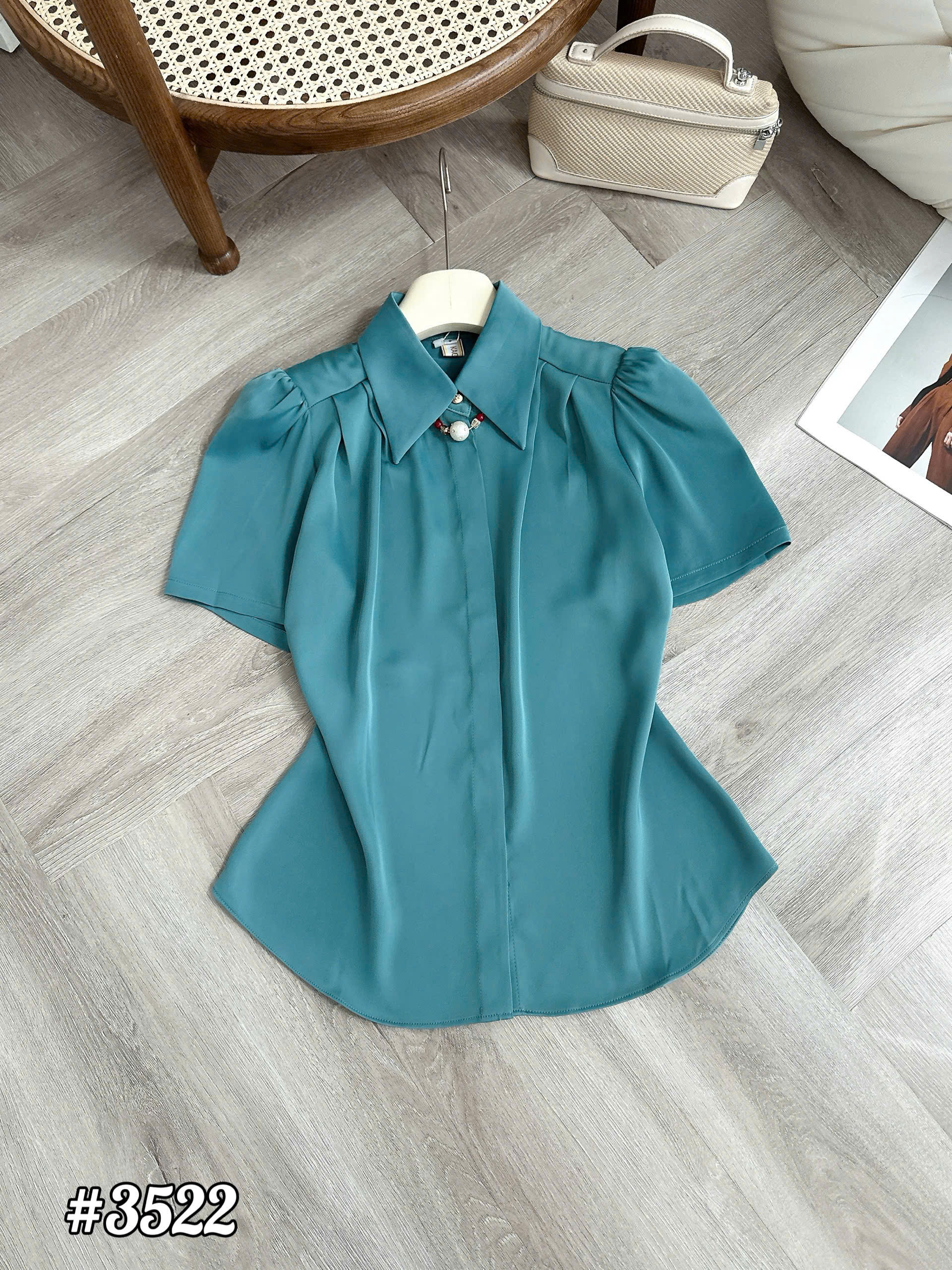 A3522 áo lụa hana dây ngọc