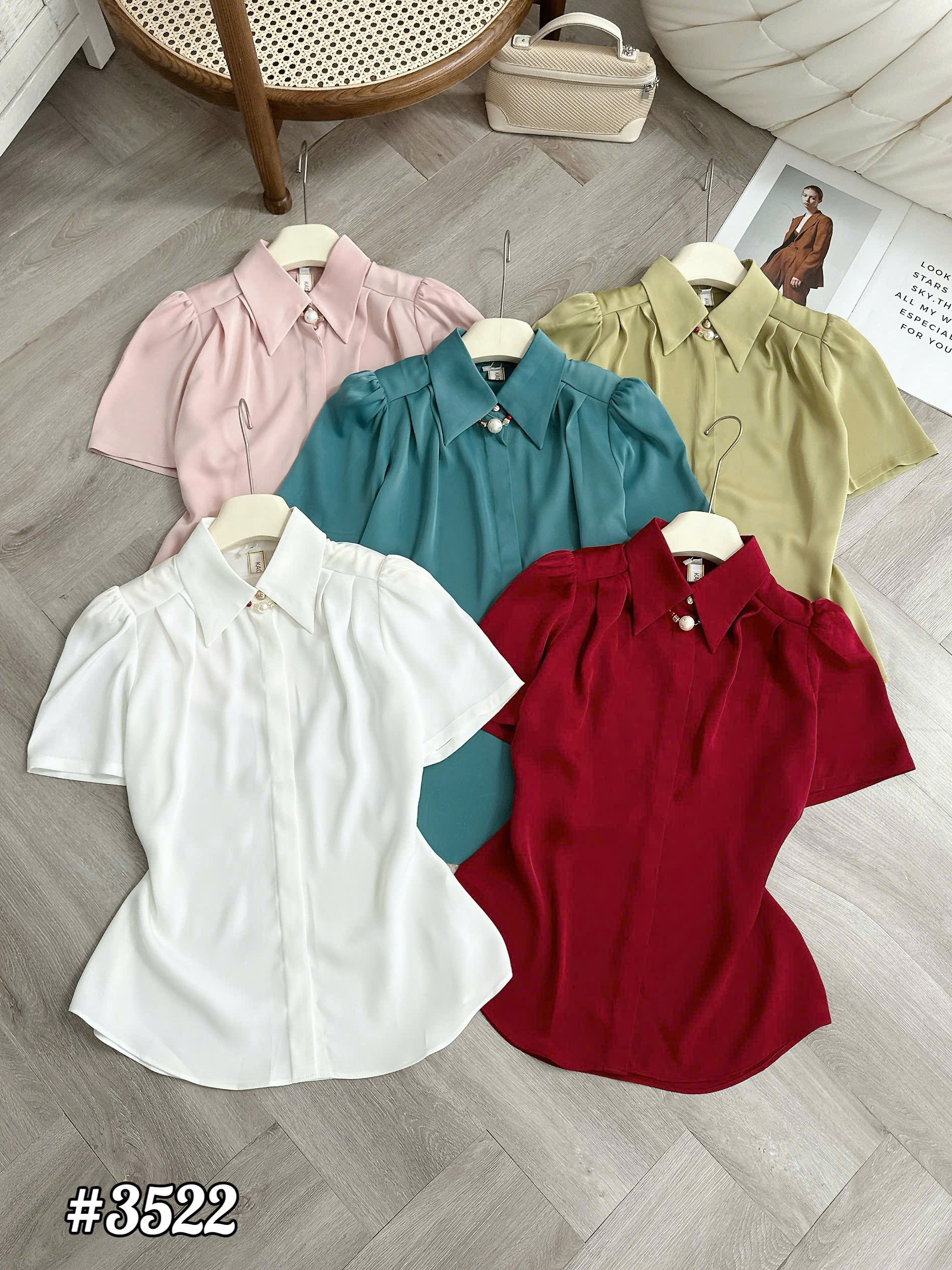 A3522 áo lụa hana dây ngọc