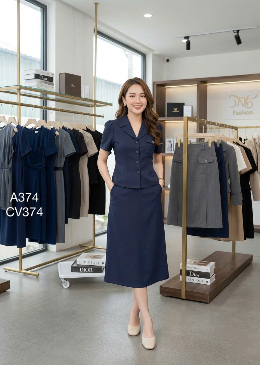 A374 áo kí giả túi ngực