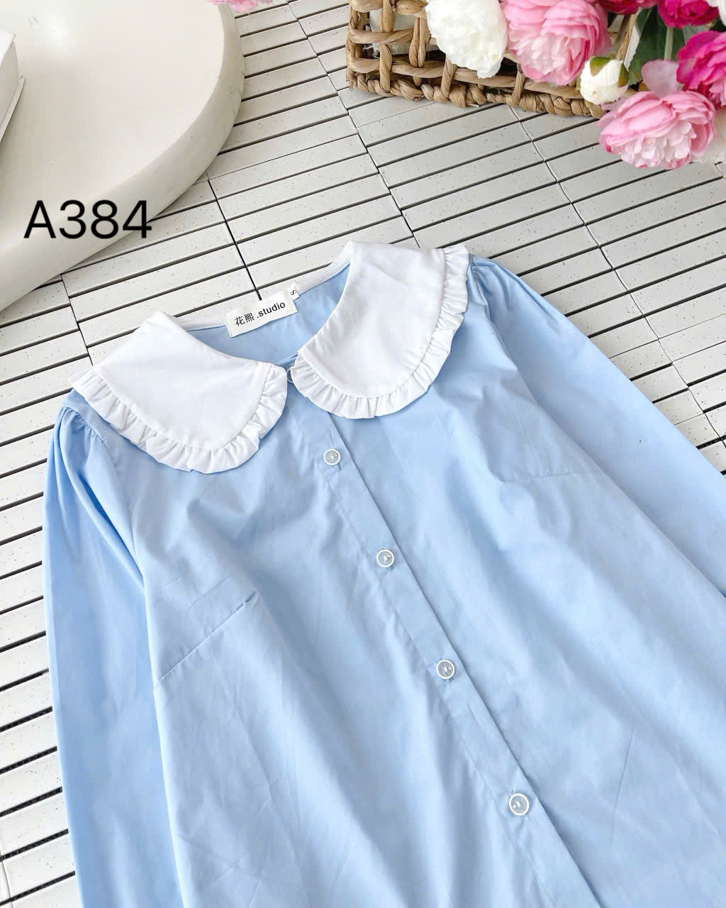 A384 Áo sơ mi cổ bèo