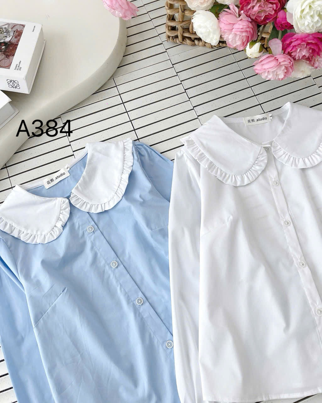 A384 Áo sơ mi cổ bèo