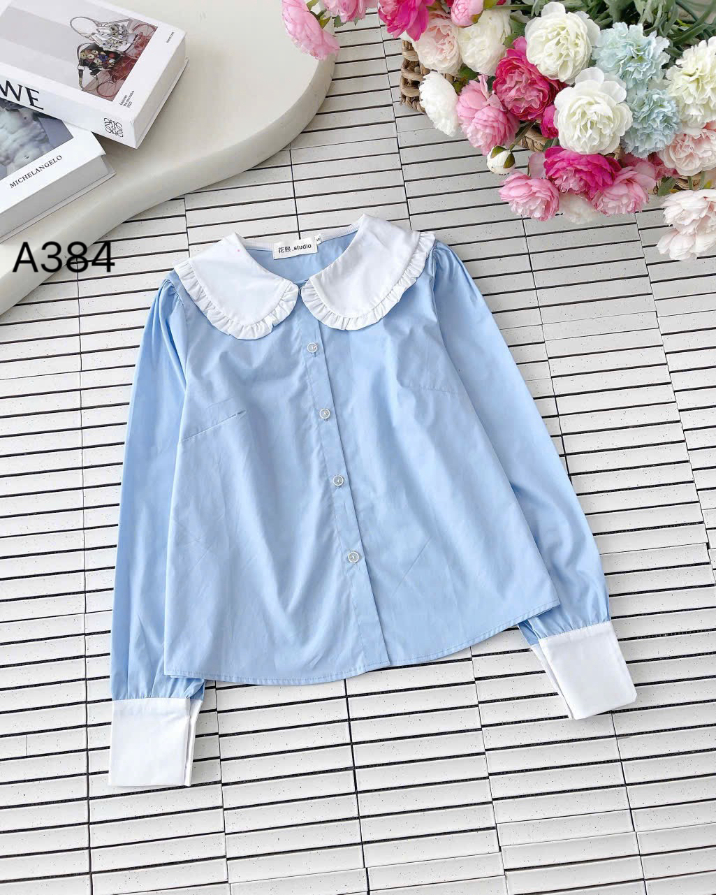 A384 Áo sơ mi cổ bèo