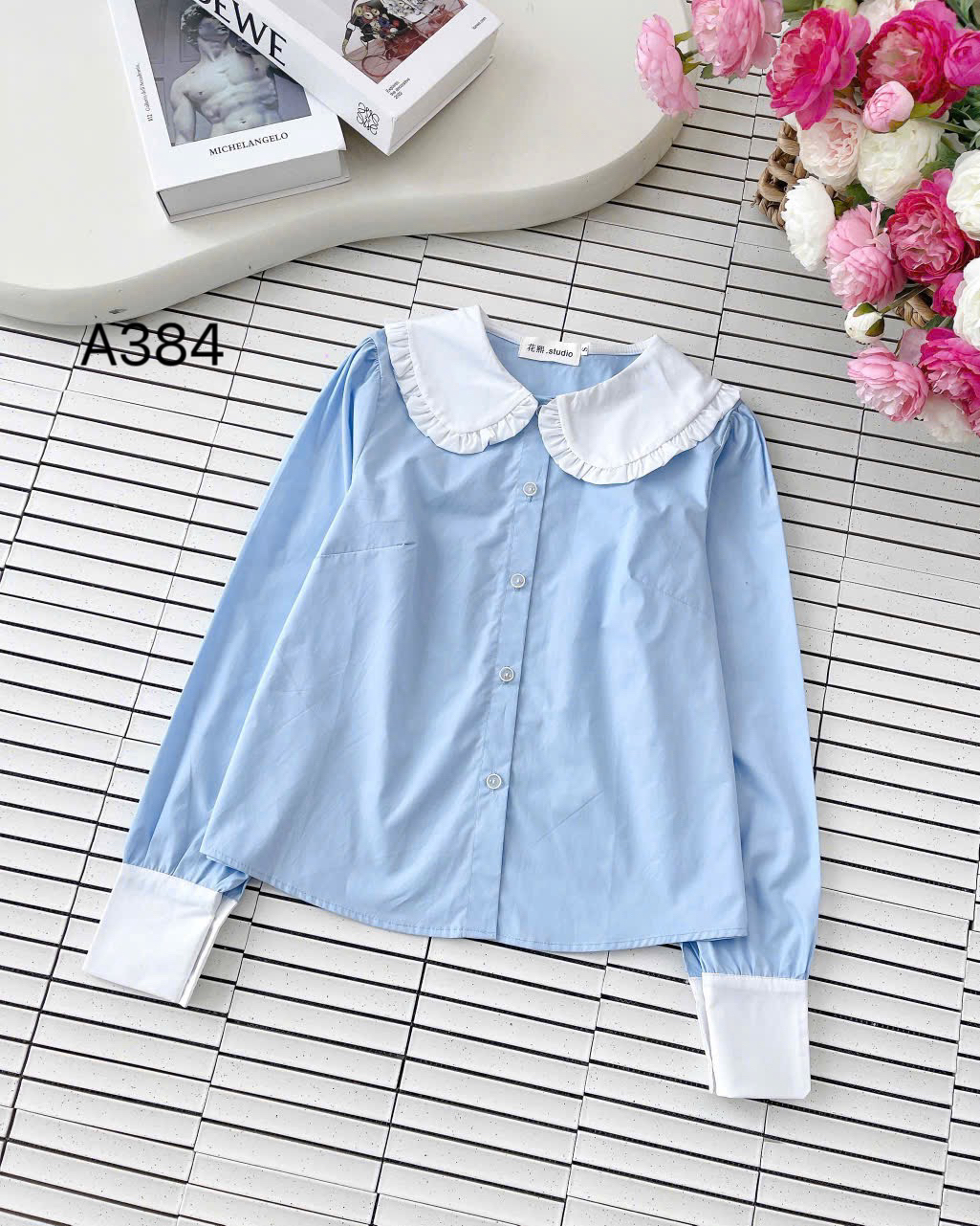 A384 Áo sơ mi cổ bèo