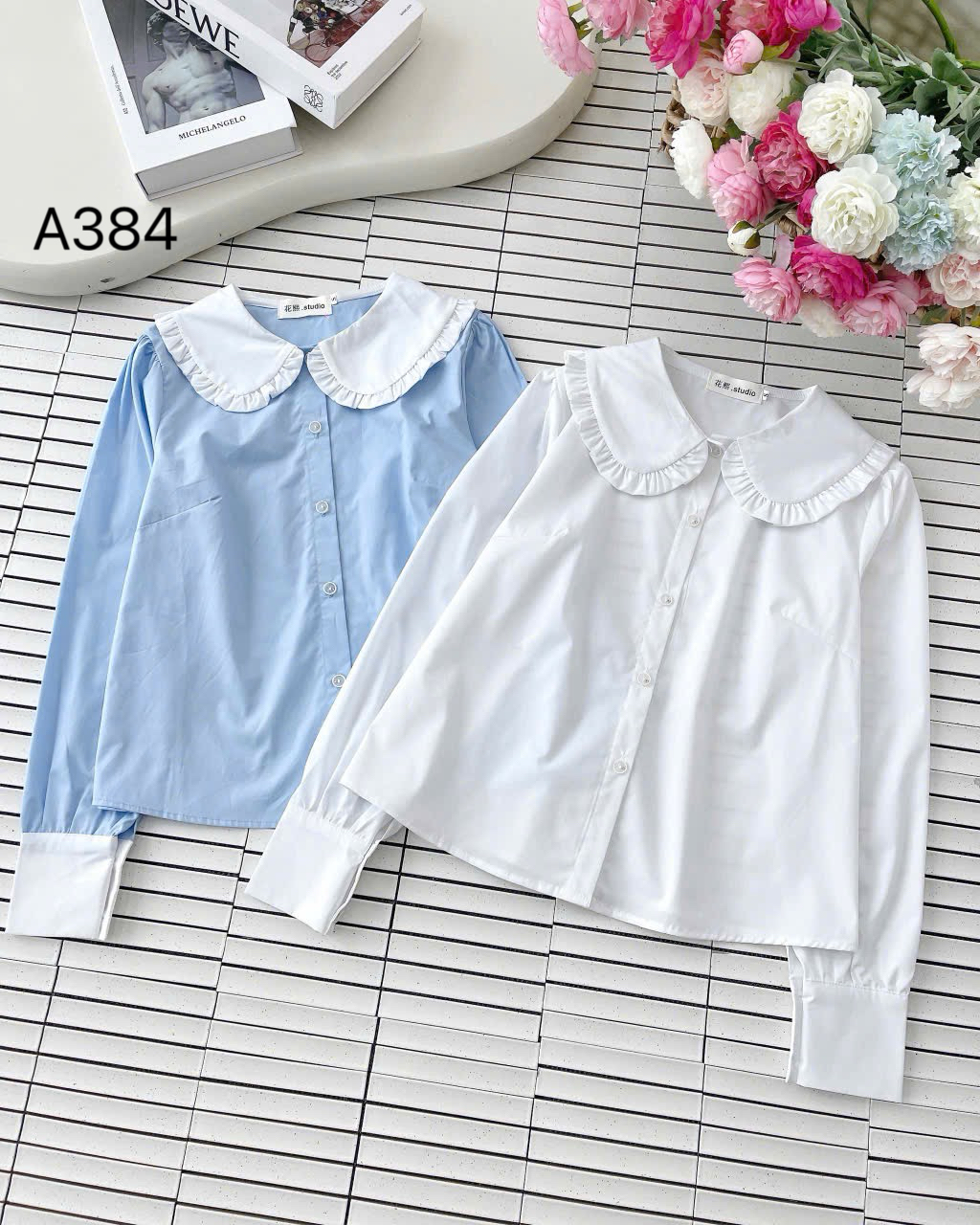 A384 Áo sơ mi cổ bèo