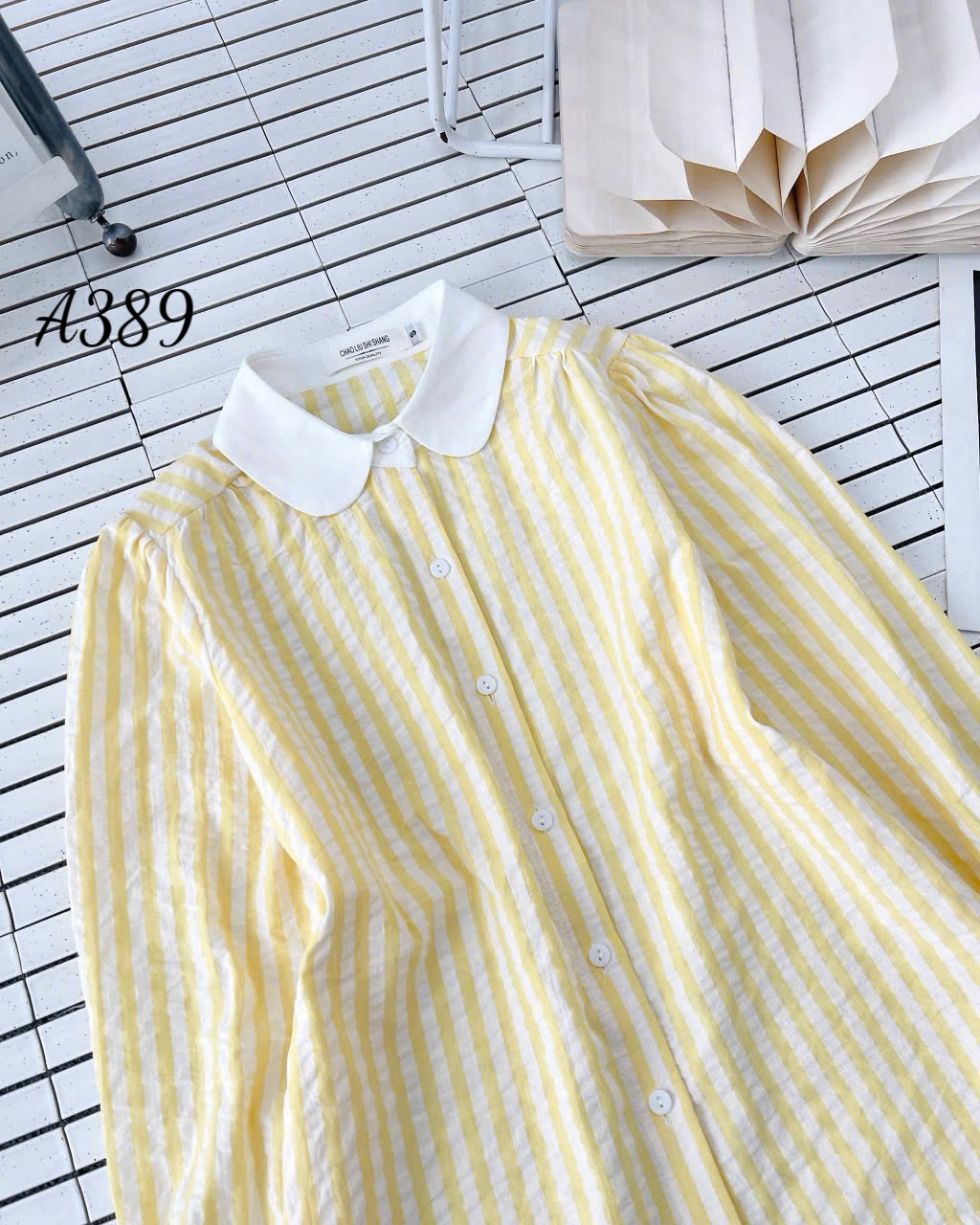 A389 Áo sơ mi kẻ tay dài
