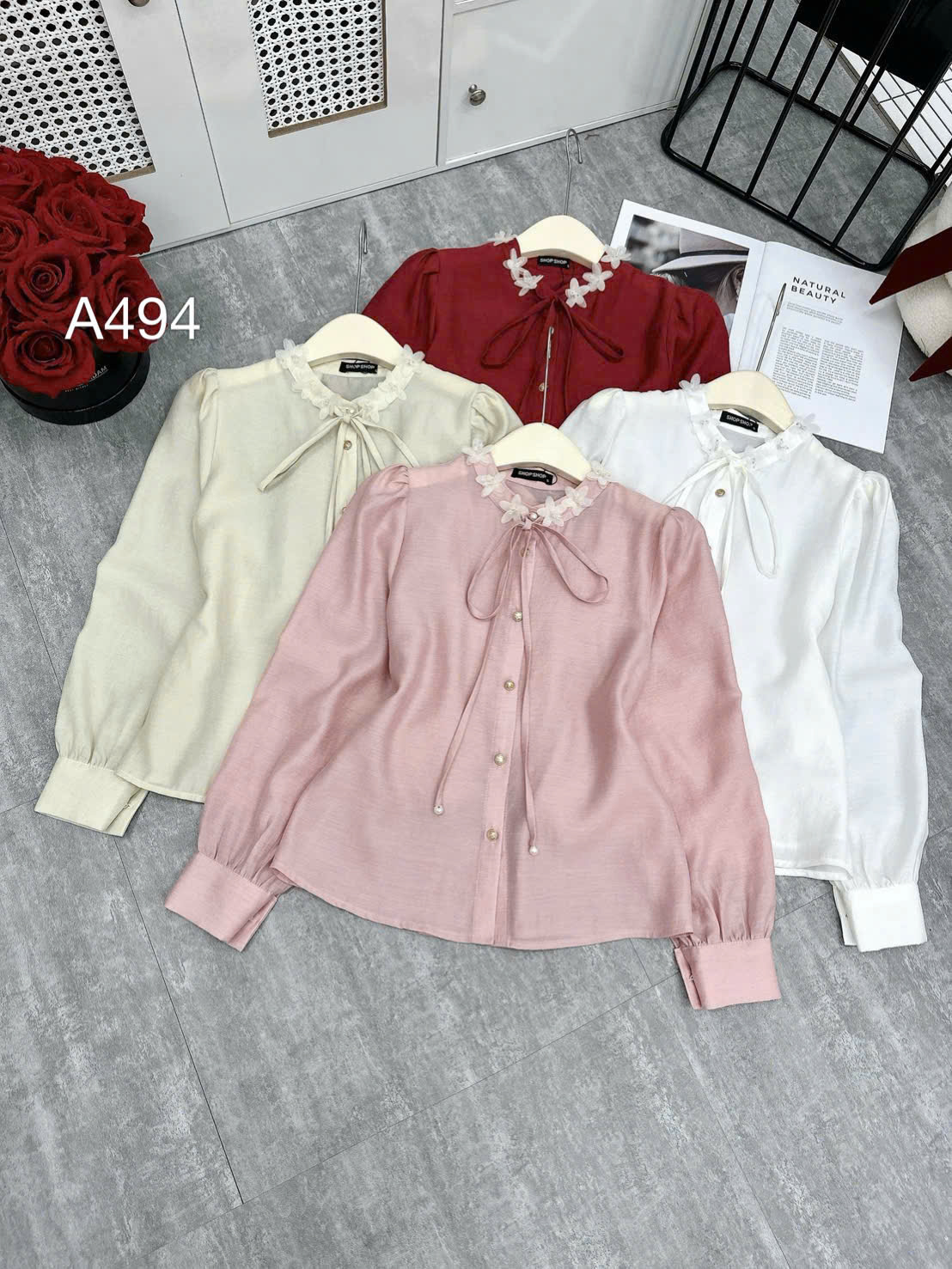 A494 áo lụa tơ hàn châu