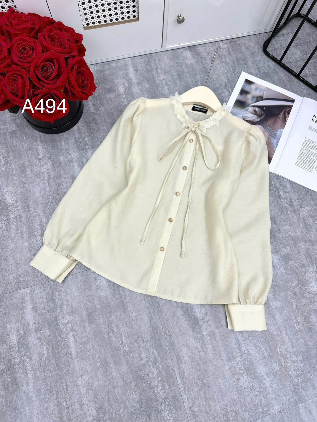A494 áo lụa tơ hàn châu