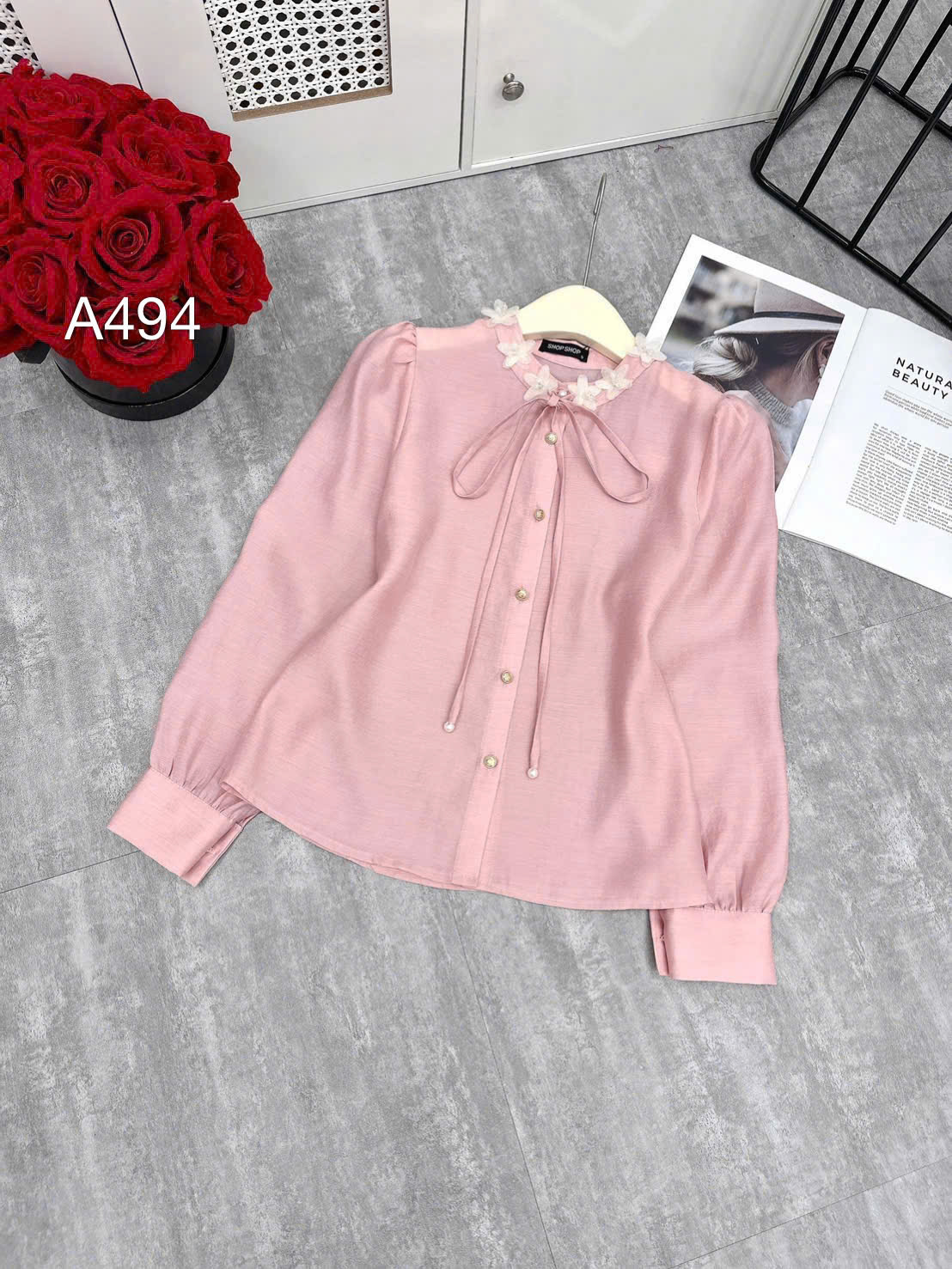 A494 áo lụa tơ hàn châu