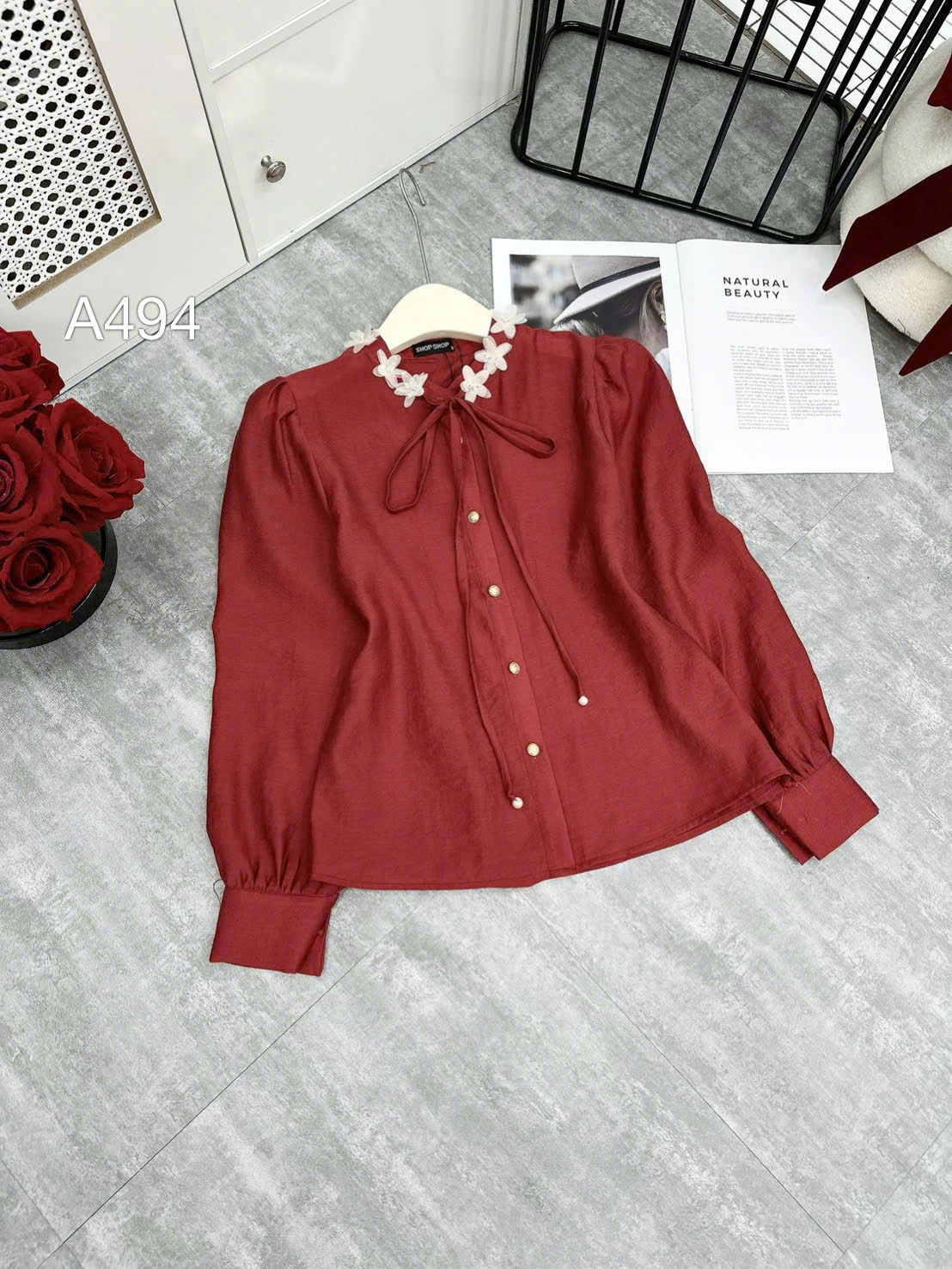 A494 áo lụa tơ hàn châu